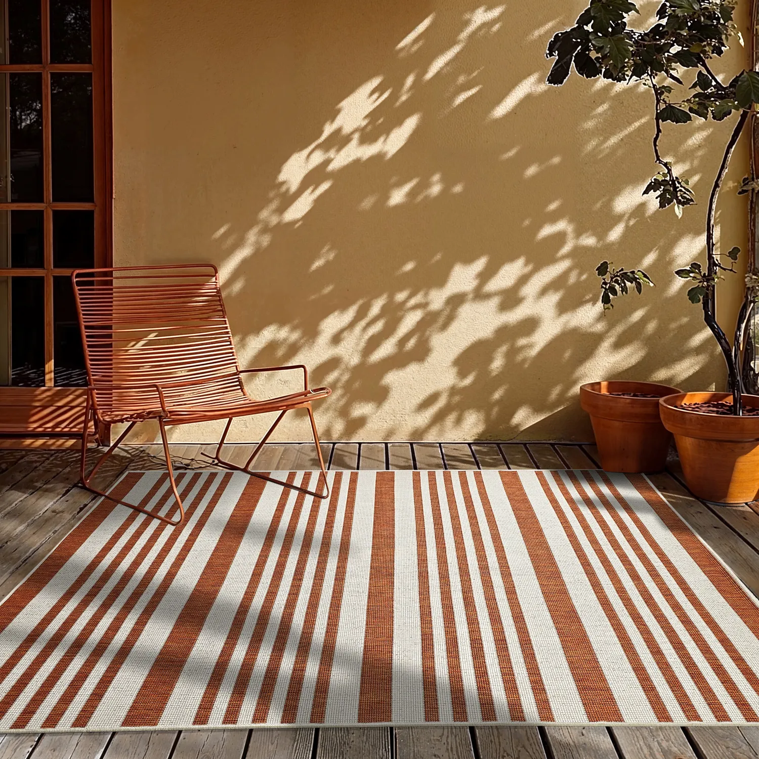 Teppich für innen und außen - Riley (orange)