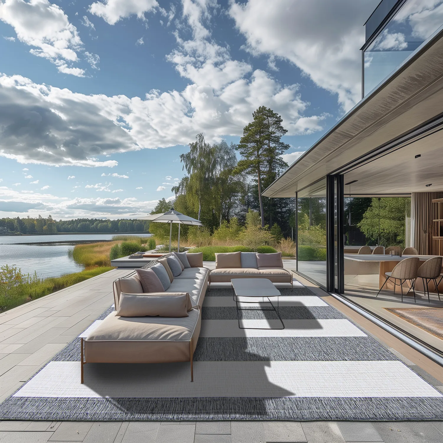 Teppich für innen und außen - Santana (grau)