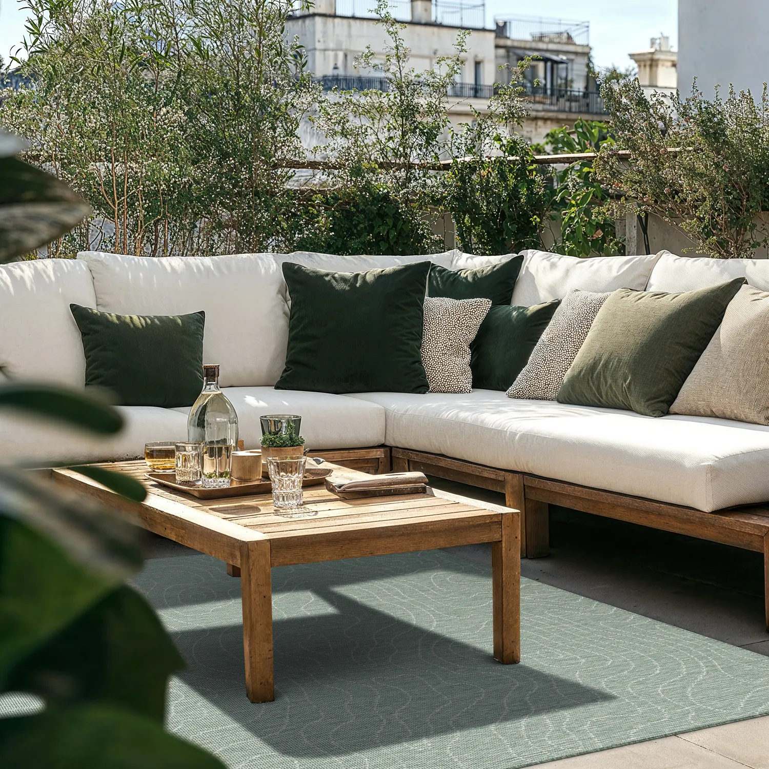 Teppich für innen und außen - Thurman (grün)