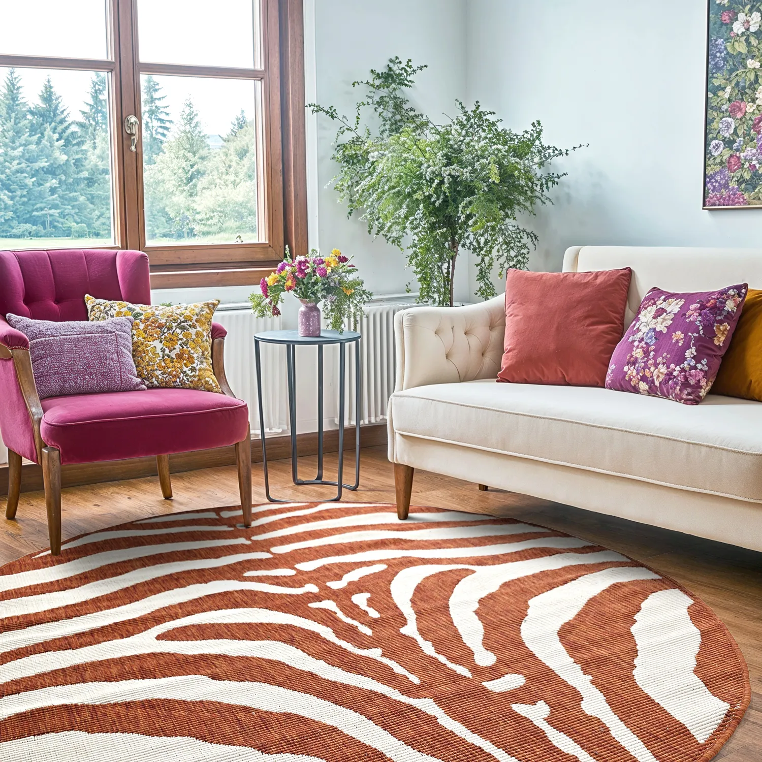 Rund Teppich - Indoor/Outdoor Winona (orange)