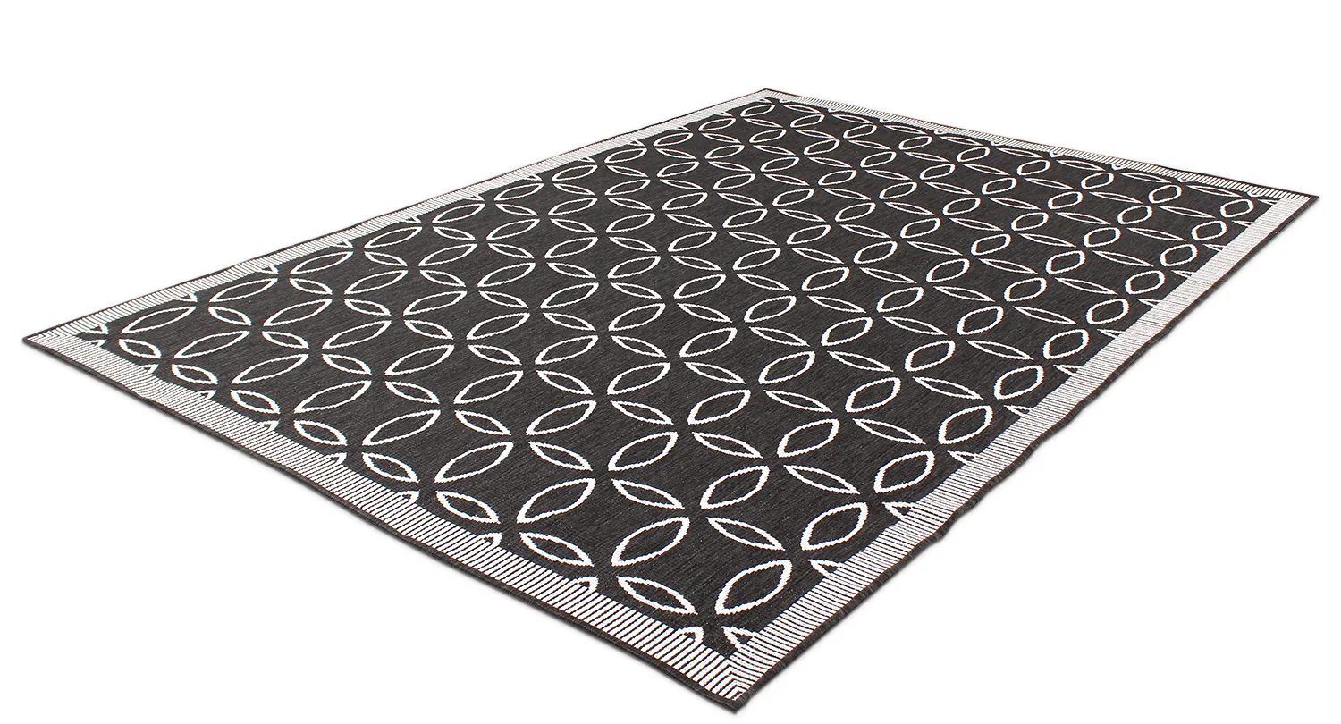 Teppich für innen und außen - Dewey (schwarz)