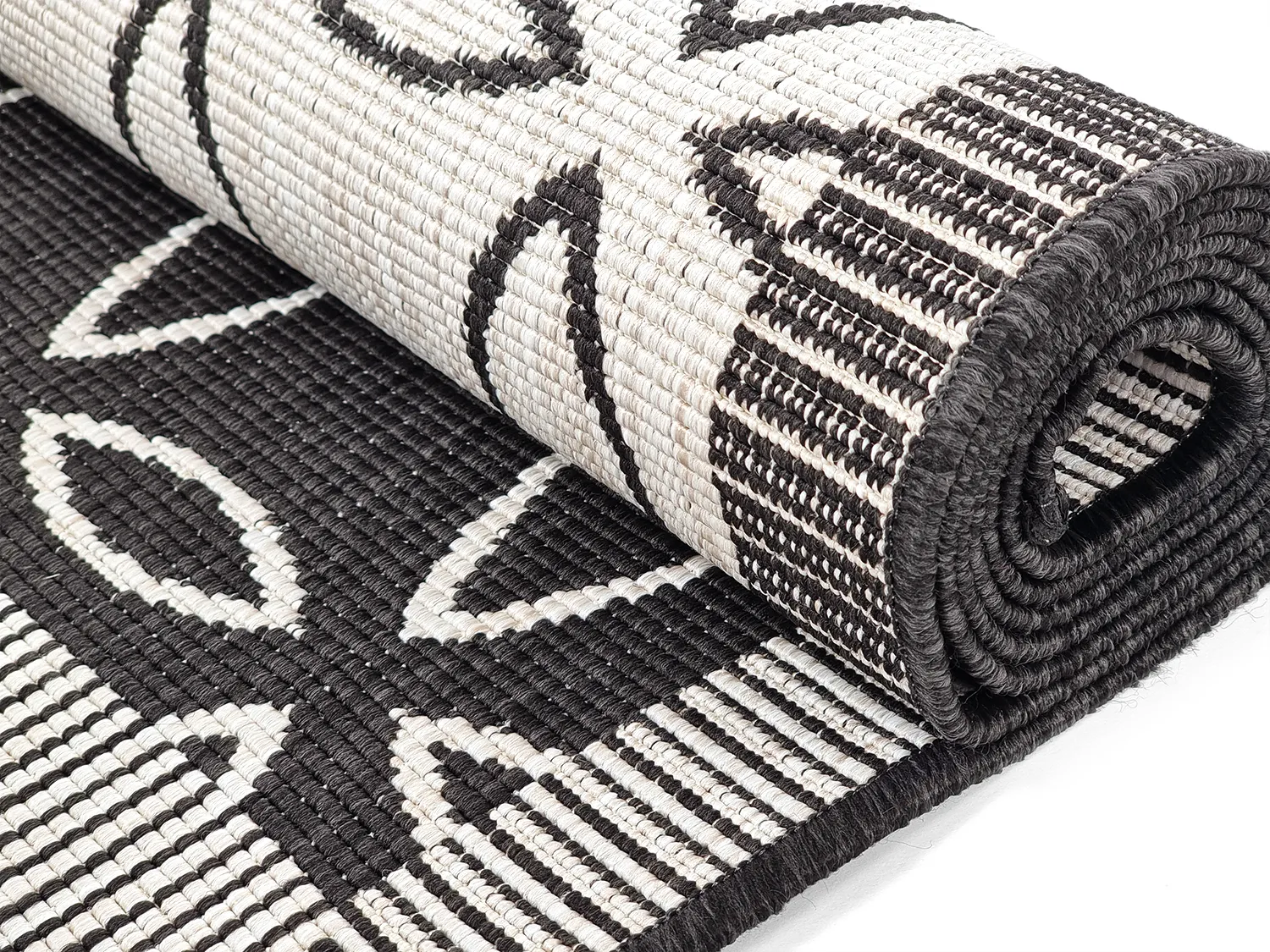 Teppich für innen und außen - Dewey (schwarz)