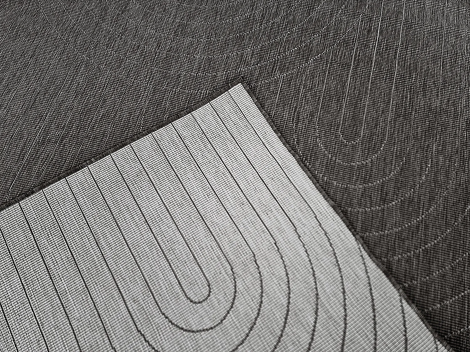 Teppich für innen und außen - Hayden (schwarz)