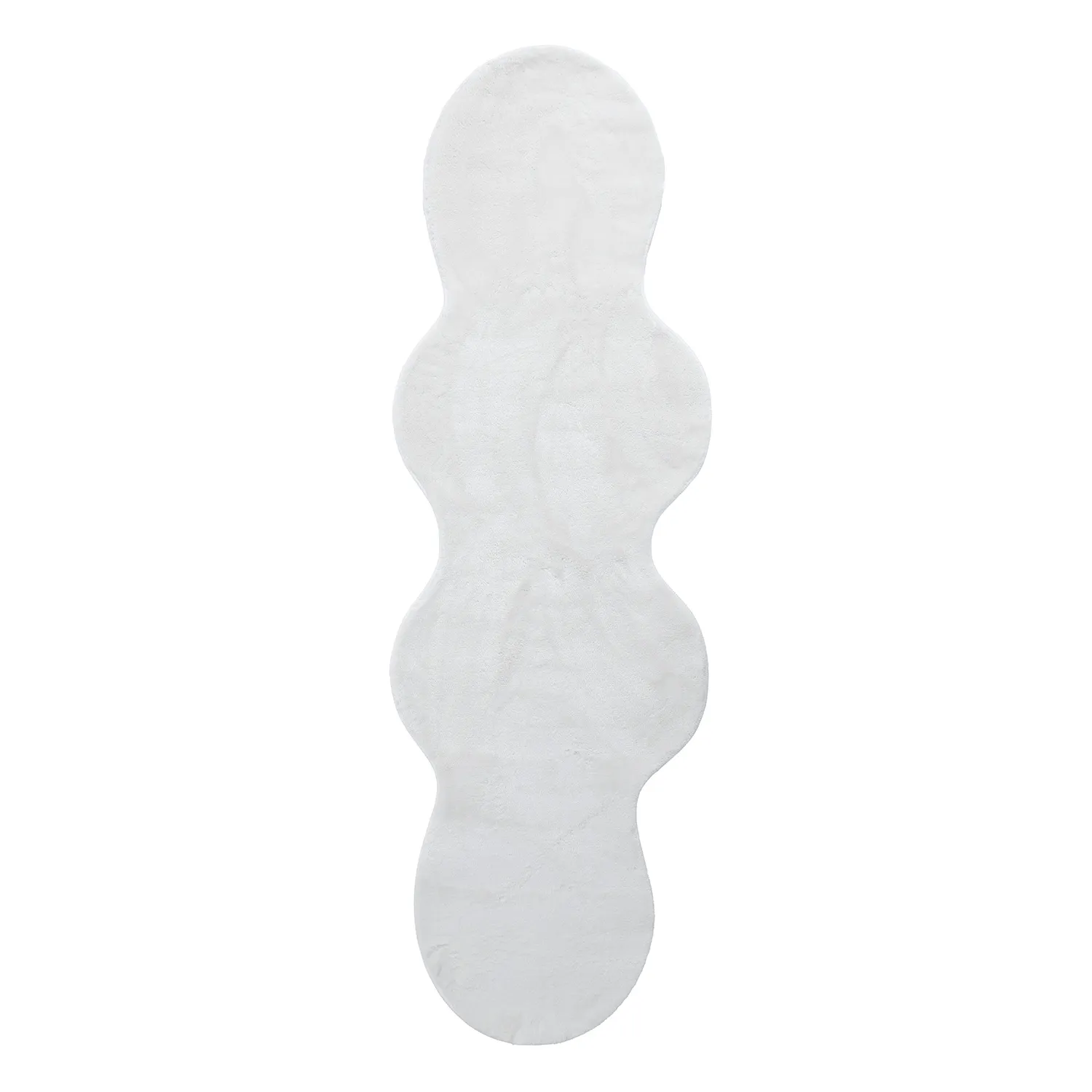 Tapis de Couloir Ondulé - Aranga Super Soft Fur (blanc)