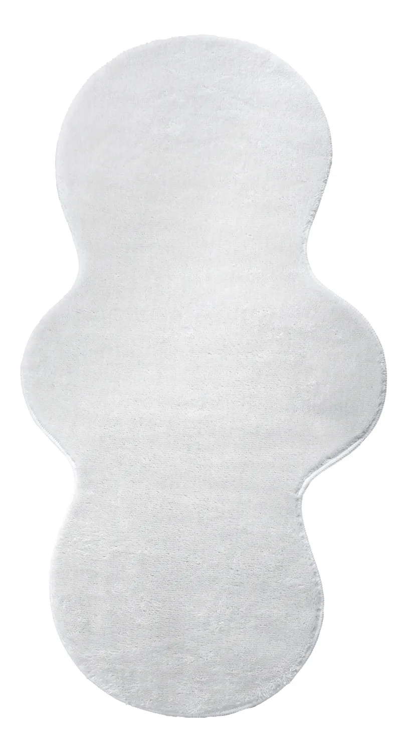 Tapis de Couloir Ondulé - Aranga Super Soft Fur (blanc)