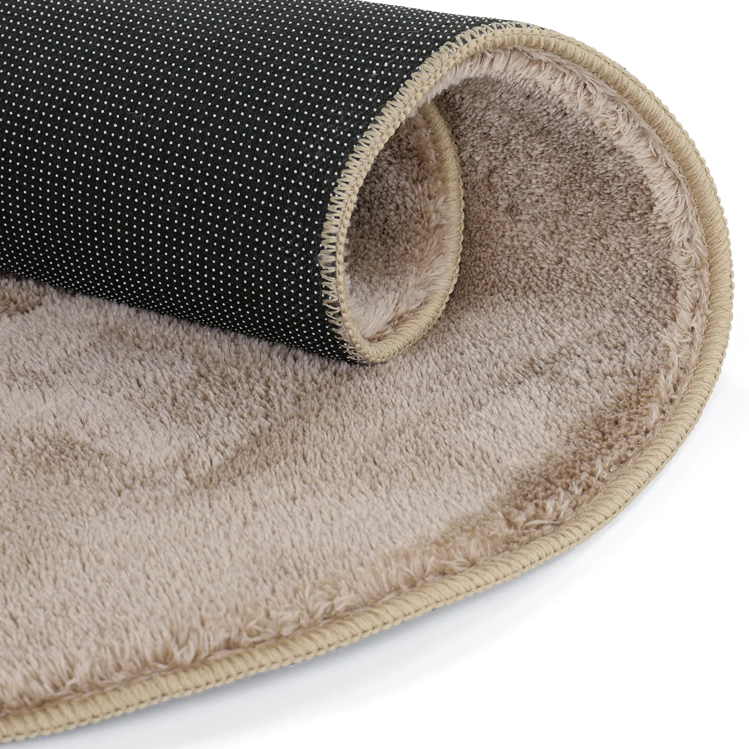 Tapis Rond Ondulé - Aranga Super Soft Fur (marron)