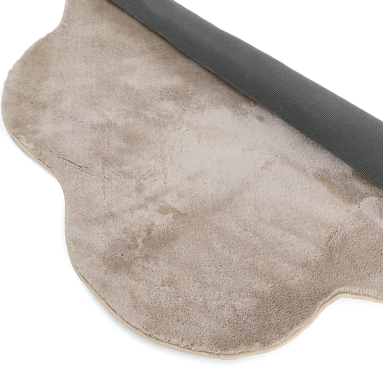 Tapis Rond Ondulé - Aranga Super Soft Fur (marron)