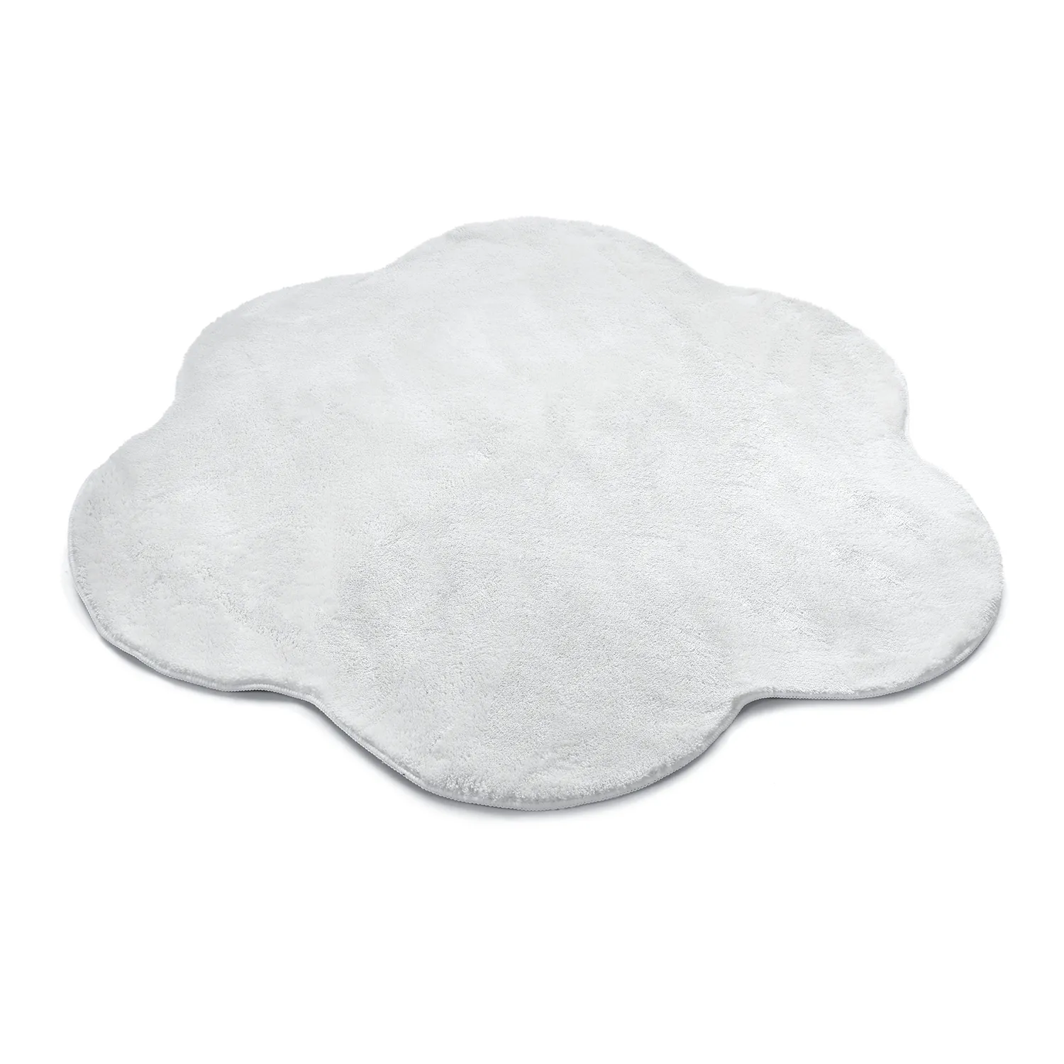 Tapis Rond Ondulé - Aranga Super Soft Fur (blanc)