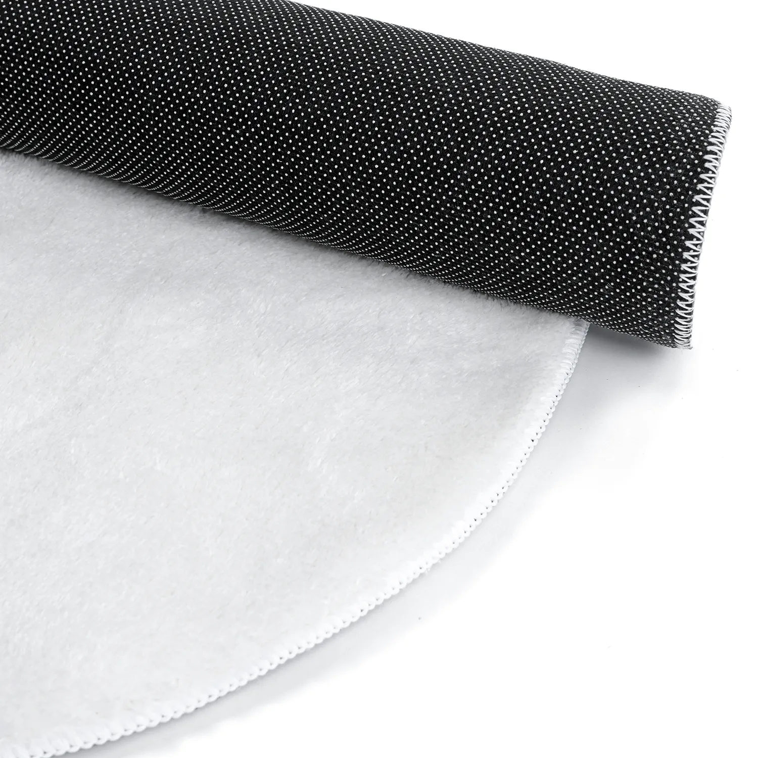 Tapis Rond Ondulé - Aranga Super Soft Fur (blanc)