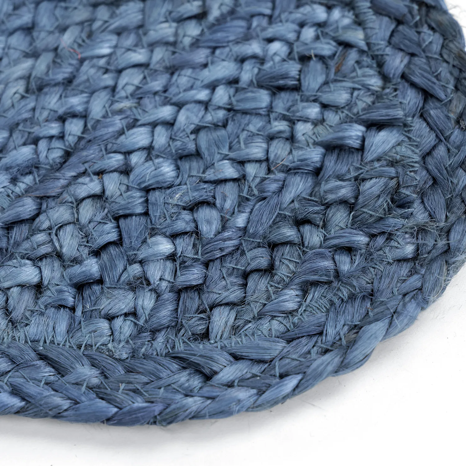 Juteteppich mit Wellenform - San Francisco (blau)
