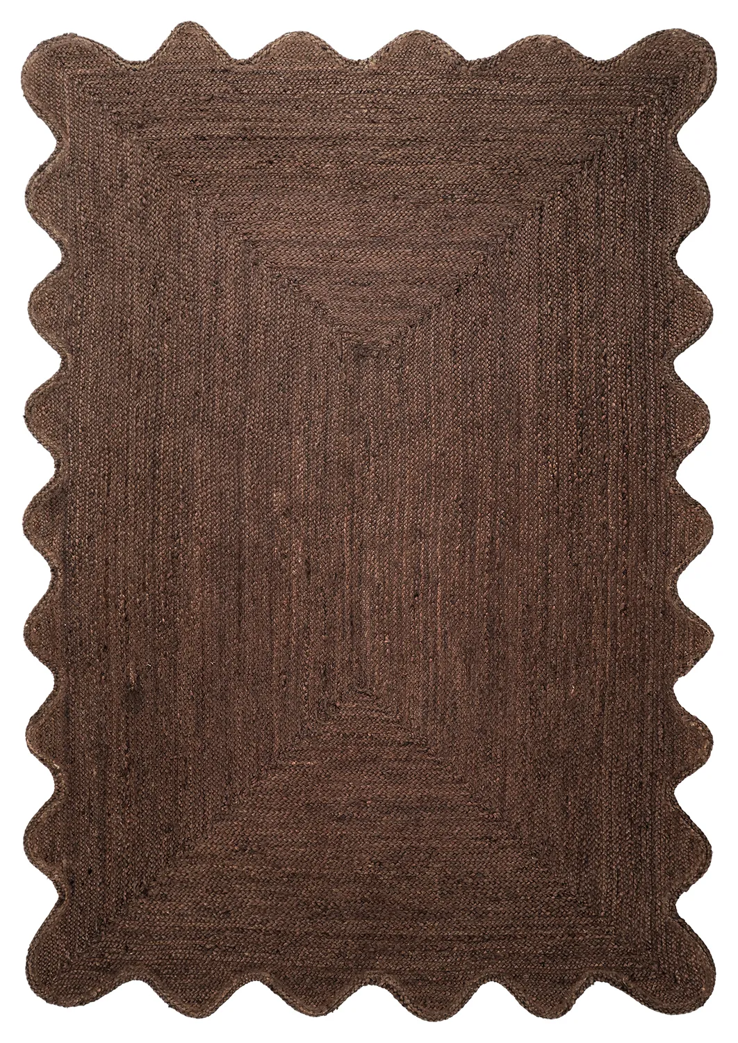 Juteteppich mit Wellenform - San Francisco (braun)