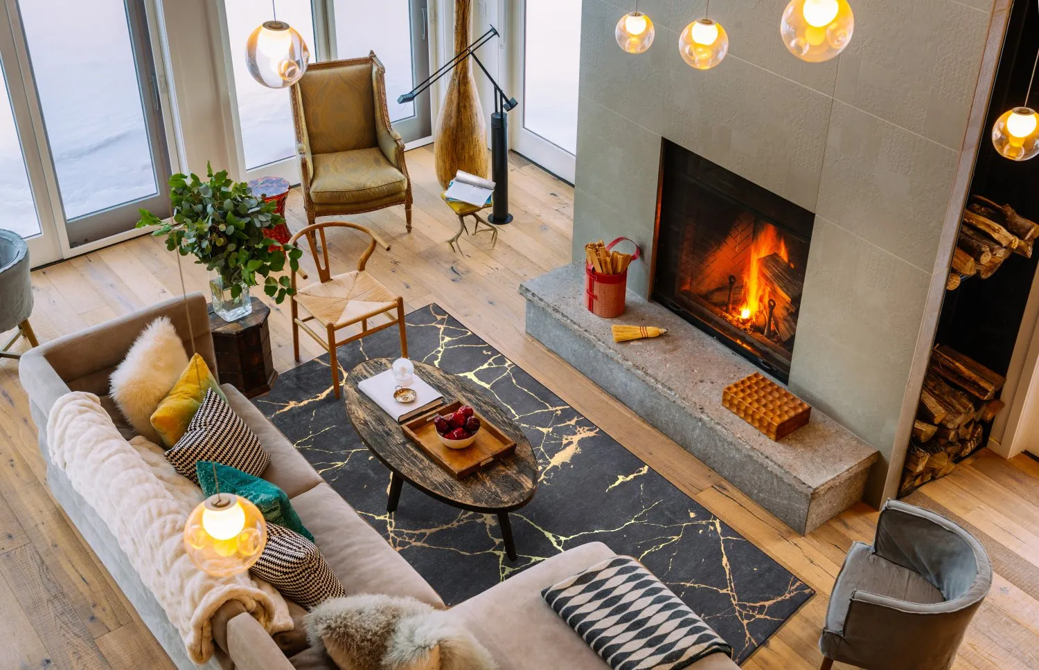 Wilton-Teppich - Vieste (anthrazit/gold)