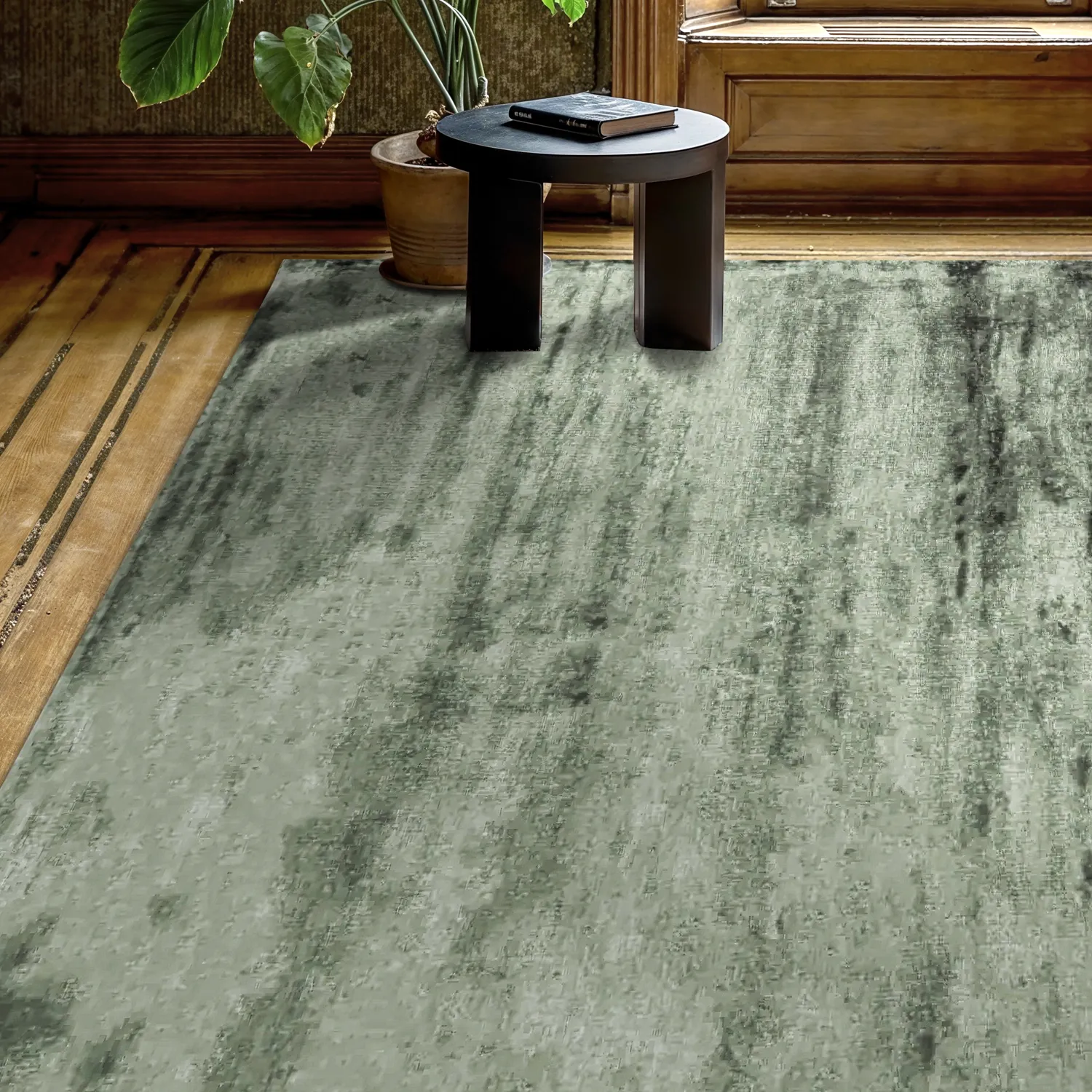 Viskose-teppich - Jodhpur Special Luxury Edition (grün)