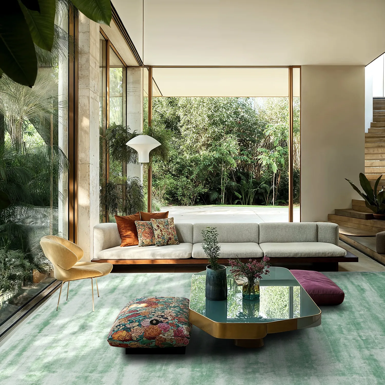 Viskose-teppich - Jodhpur Special Luxury Edition (türkis)