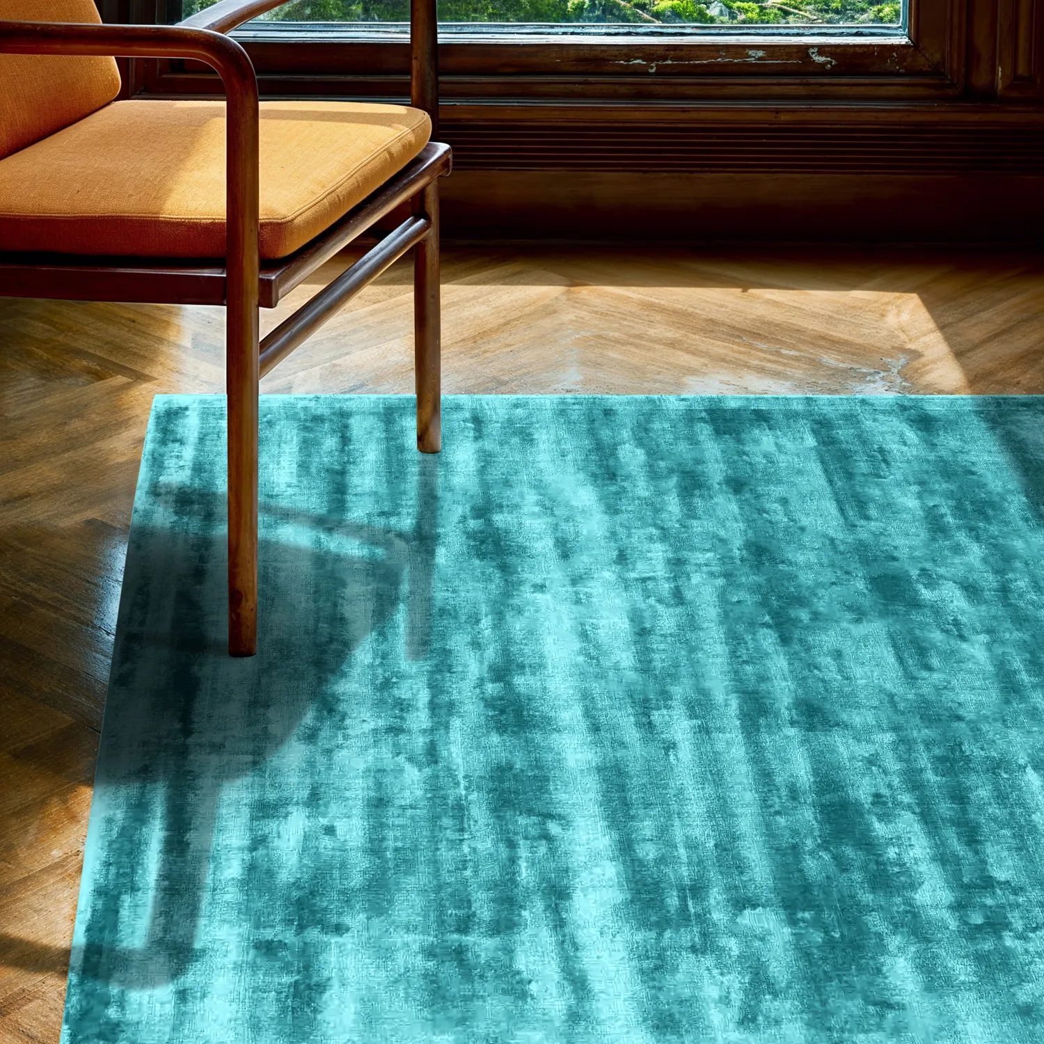 Viskose-teppich - Jodhpur Special Luxury Edition (türkis)