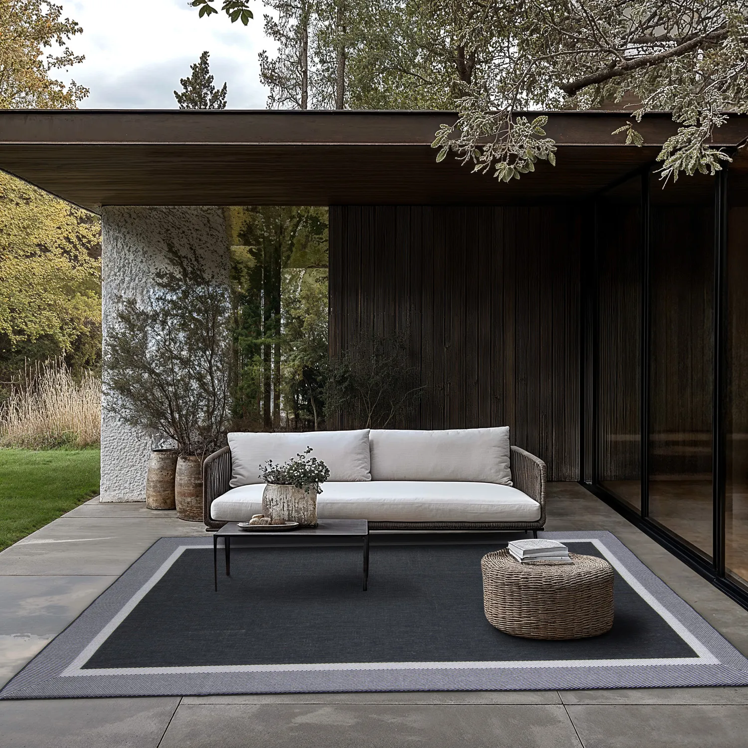 Teppich für innen und außen - Alta (schwarz)