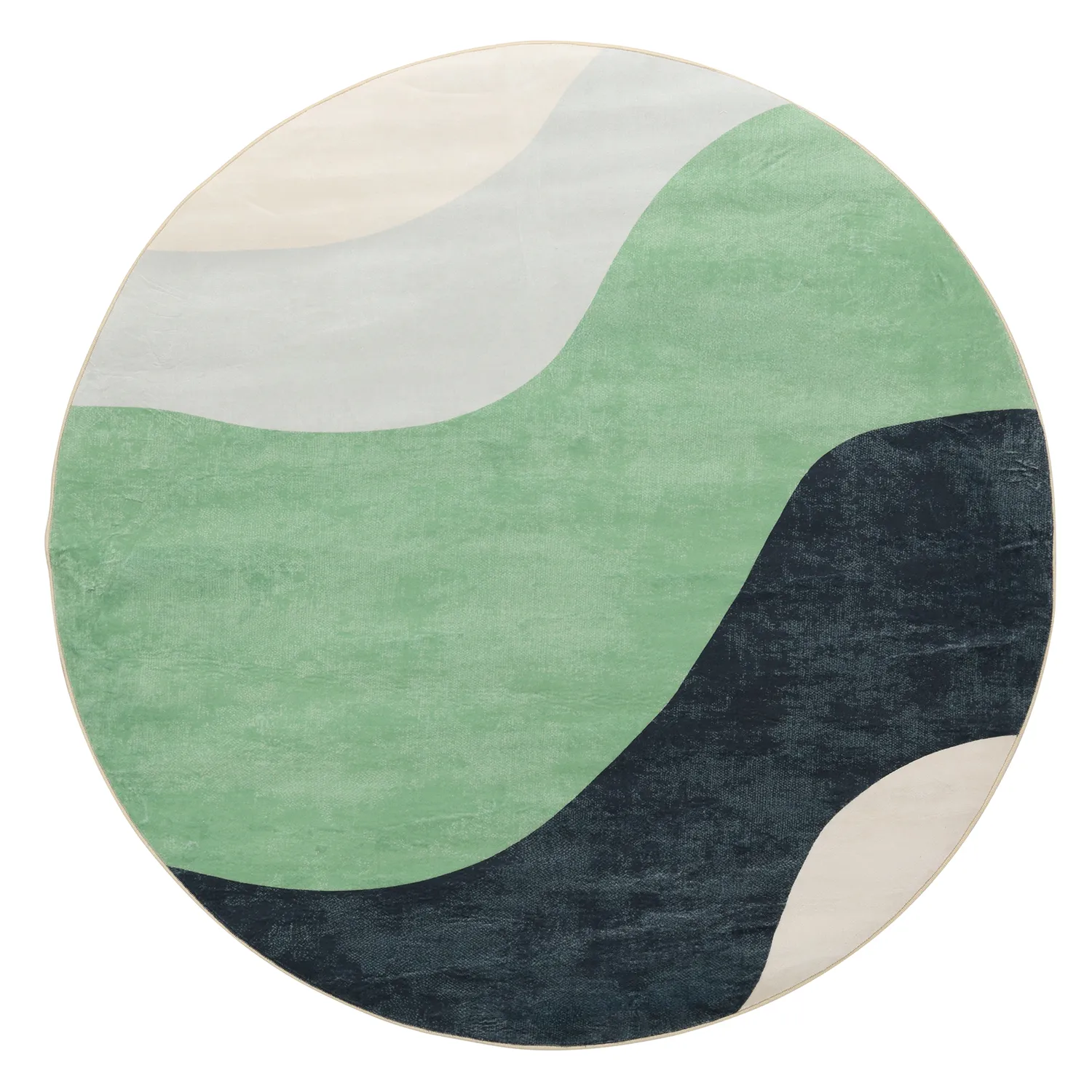 Rund Teppich - Barcelona (grün)