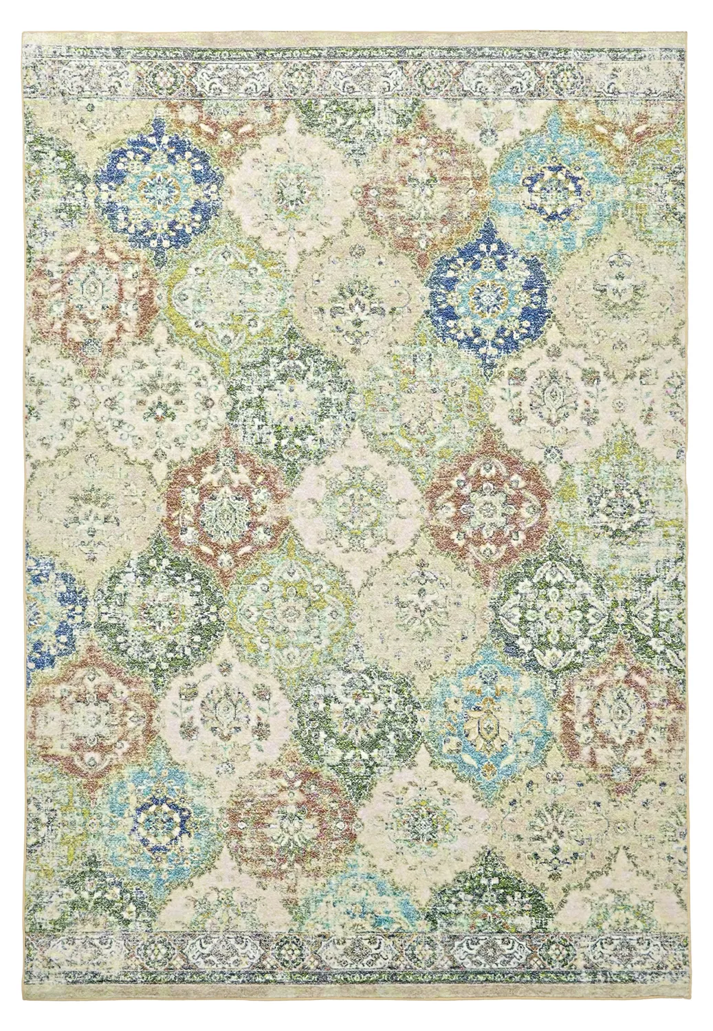 Wilton-Teppich - Bohemia (grün/mehrfarbig)