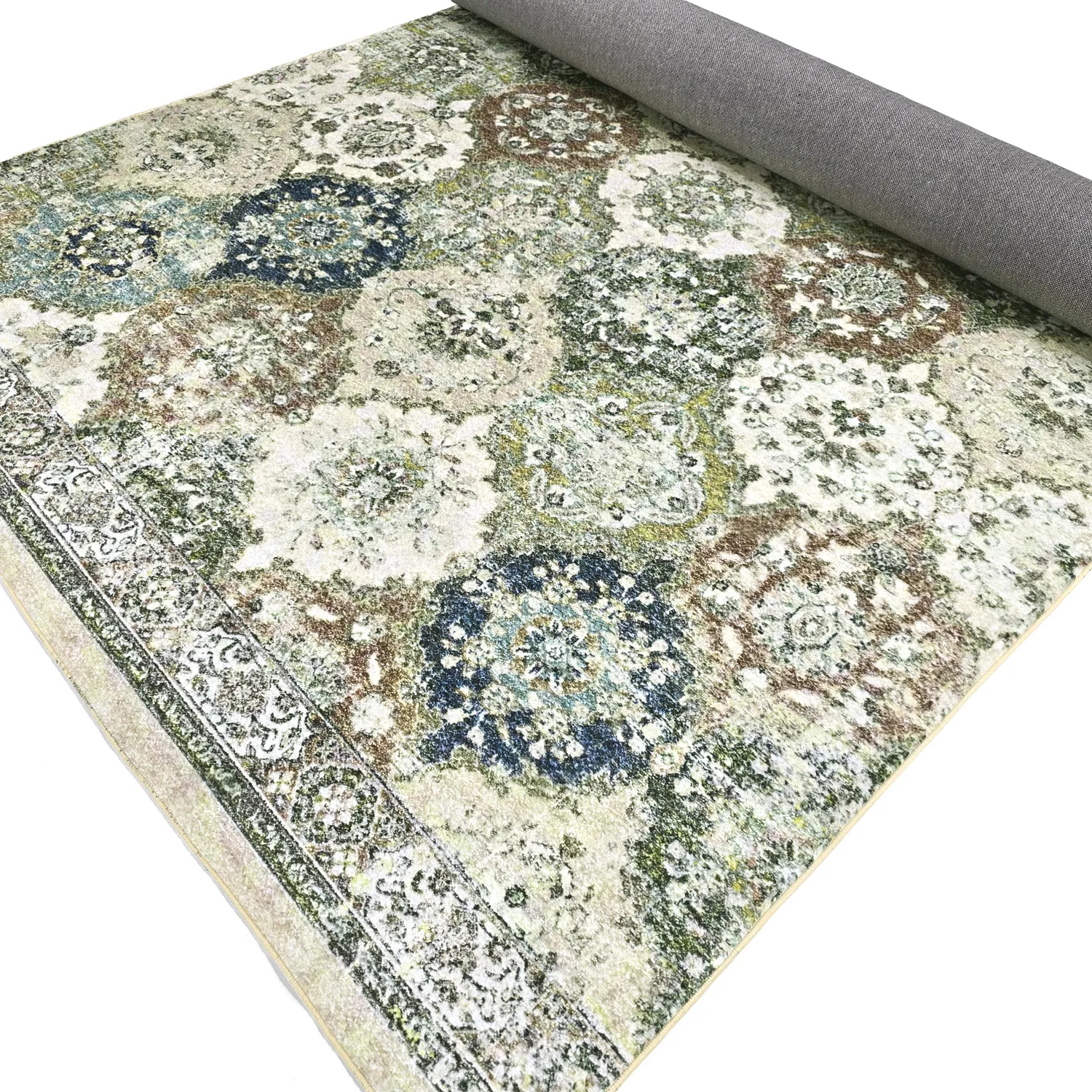 Wilton-Teppich - Bohemia (grün/mehrfarbig)