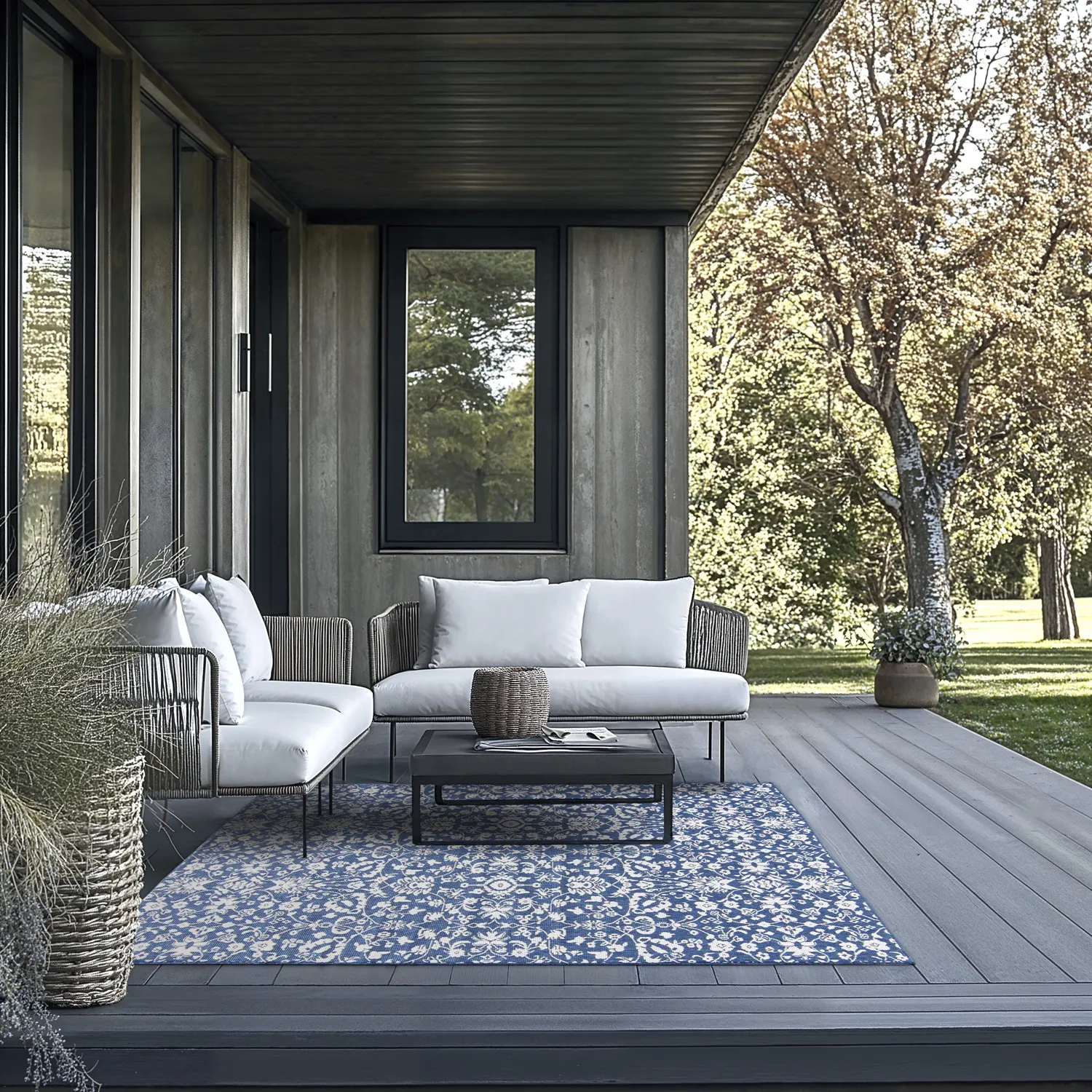 Tapis Intérieurs/Extérieurs - Brussels Ocean (bleu)