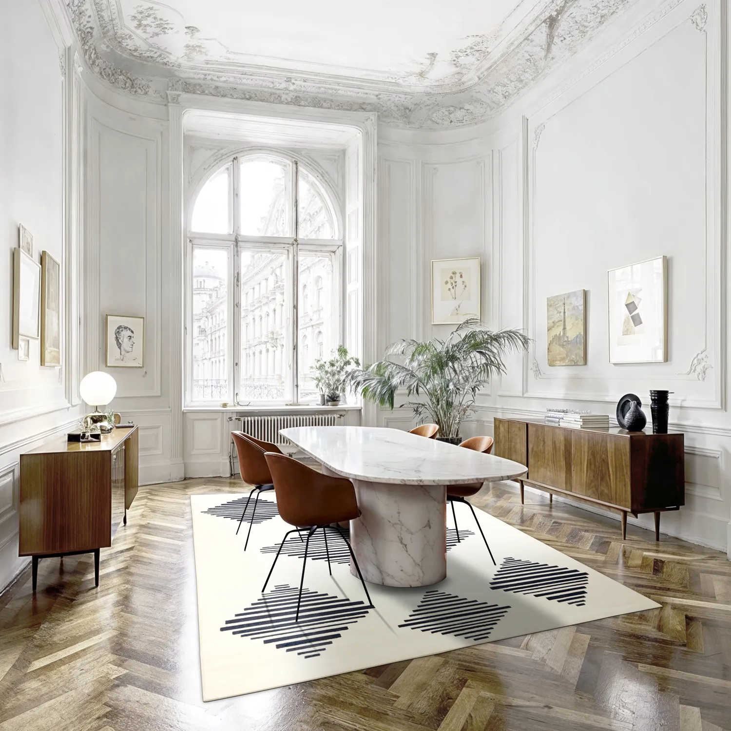 Wilton-Teppich - Carmen (creme/schwarz)