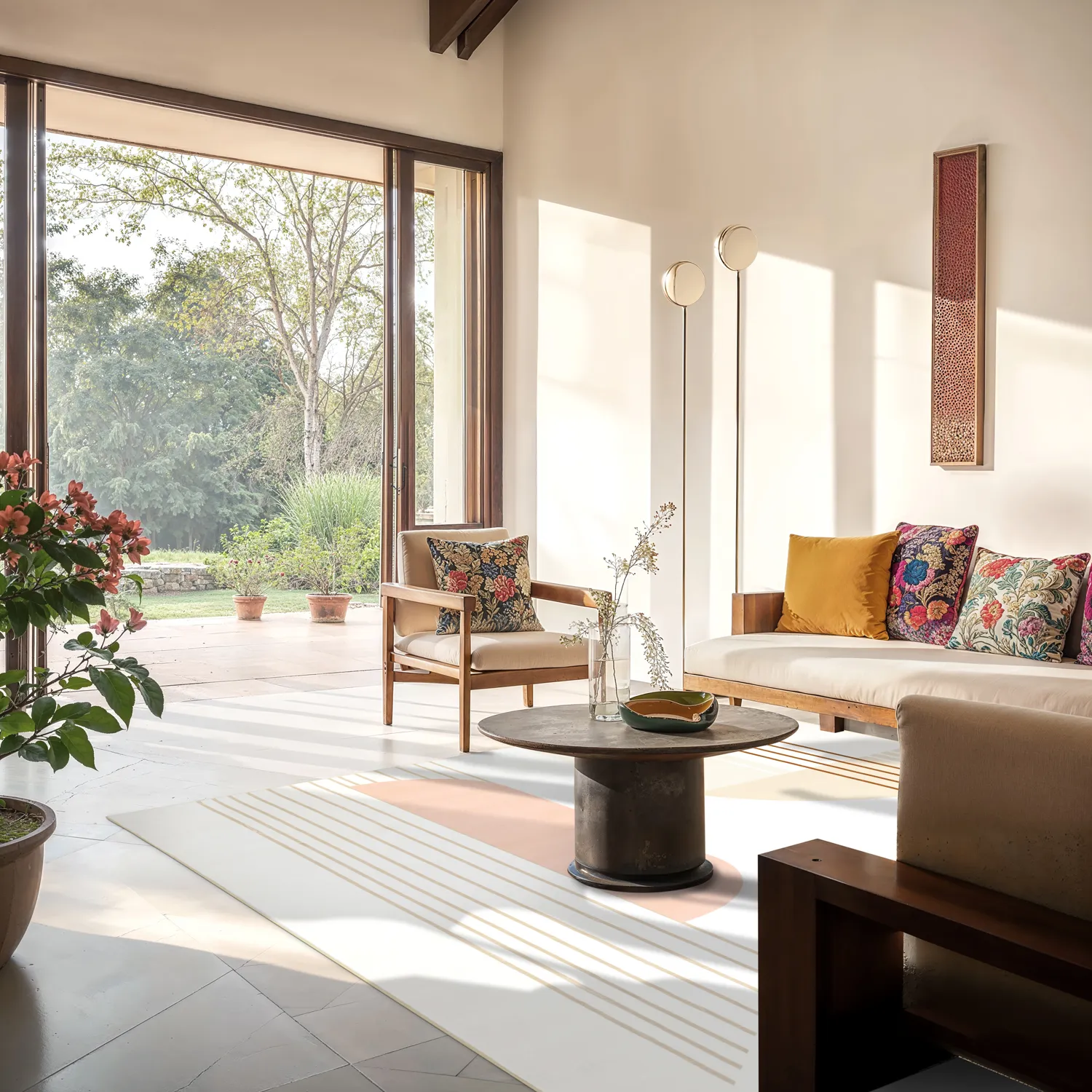 Tapis Wilton - Delft (rose/multi)