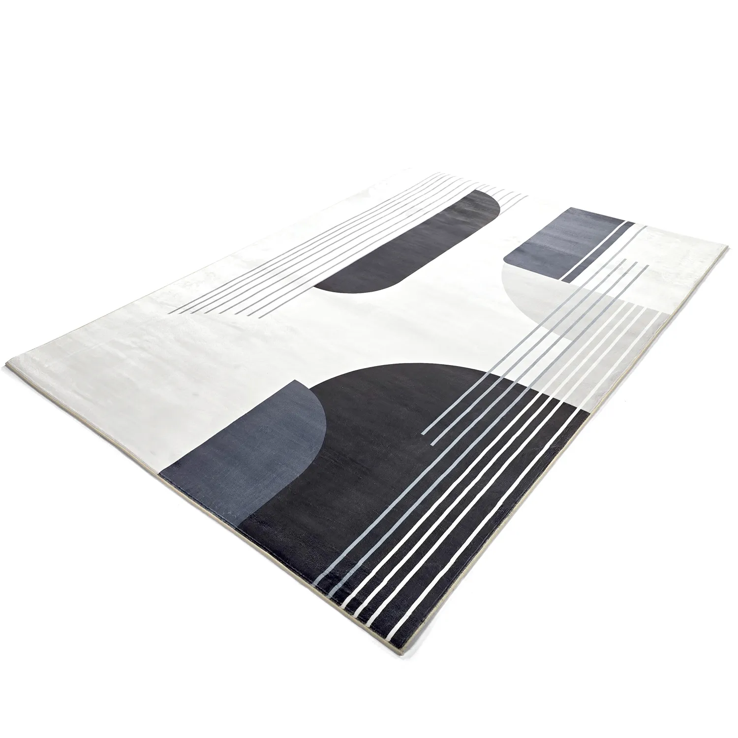 Wilton-Teppich - Delft (weiß/grau/schwarz)