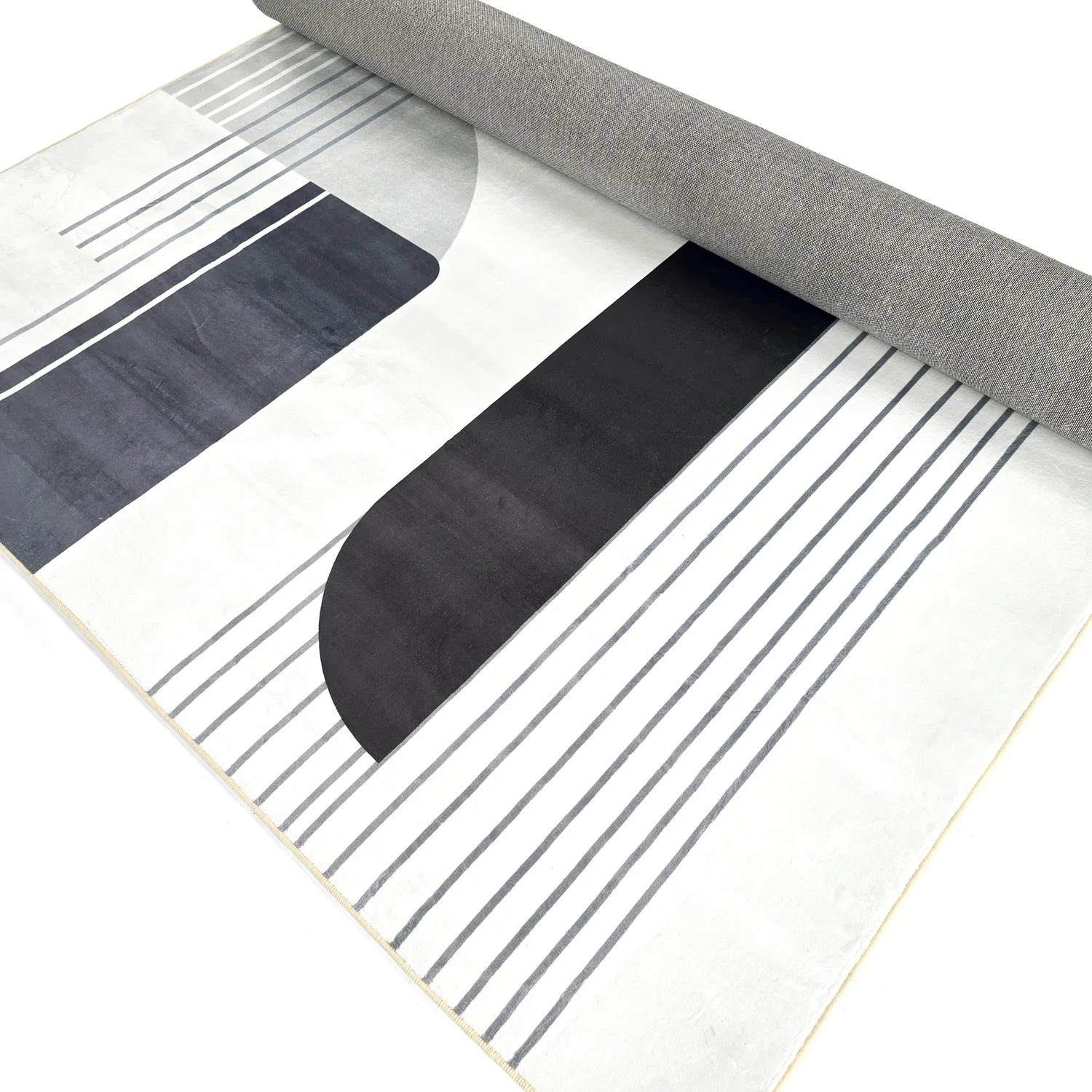 Wilton-Teppich - Delft (weiß/grau/schwarz)