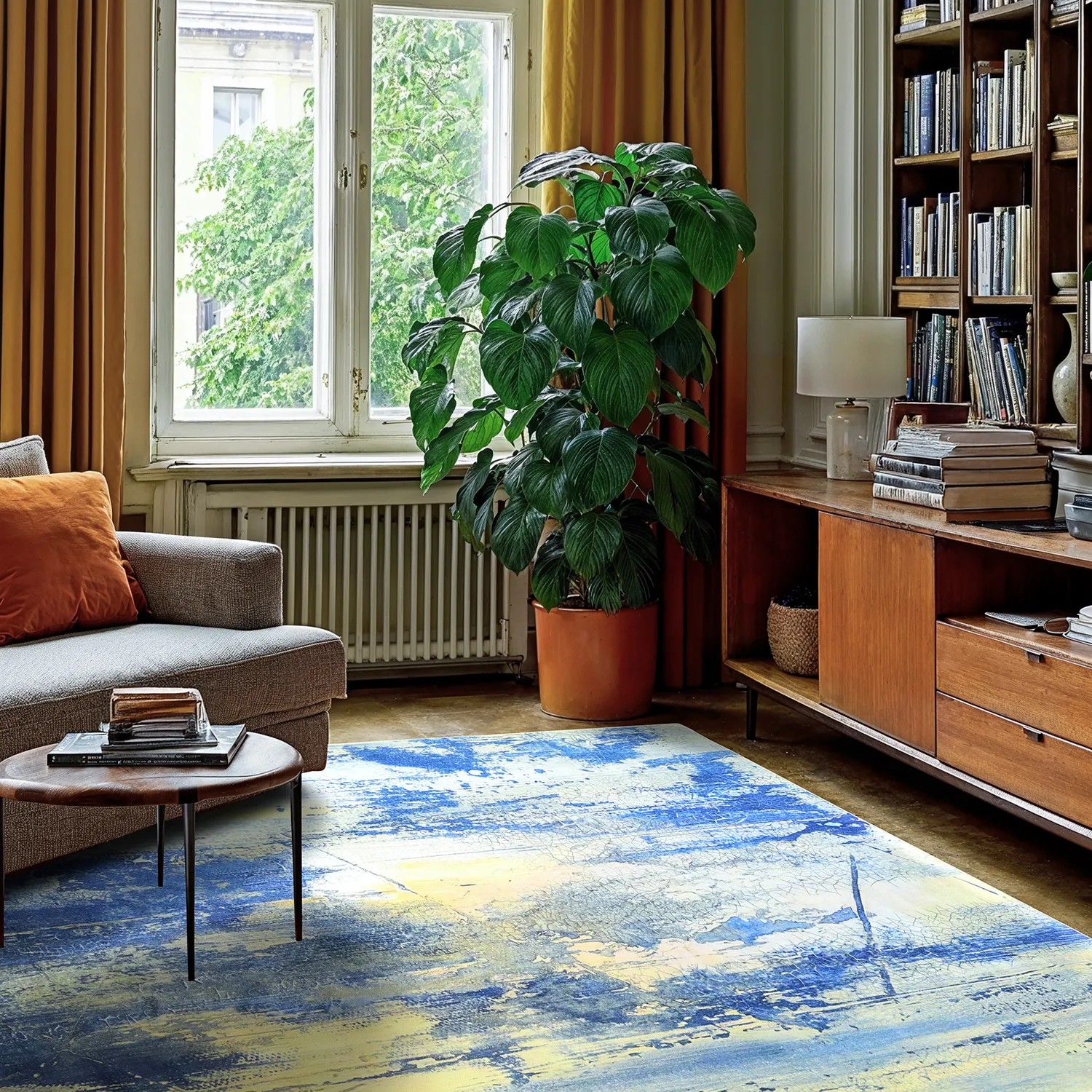 Tapis Wilton - Dolmio (bleu/multi)