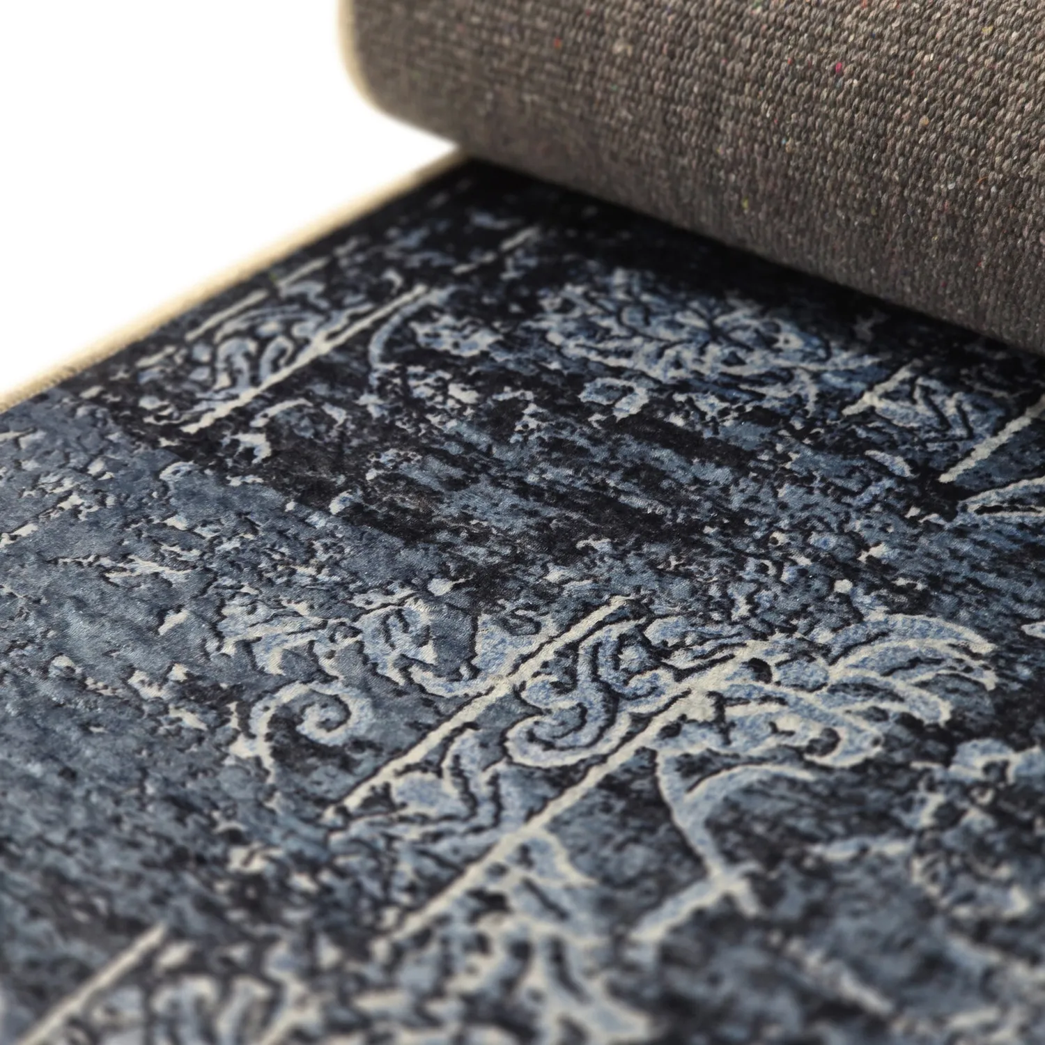 Tapis Wilton - Flowers (bleu)