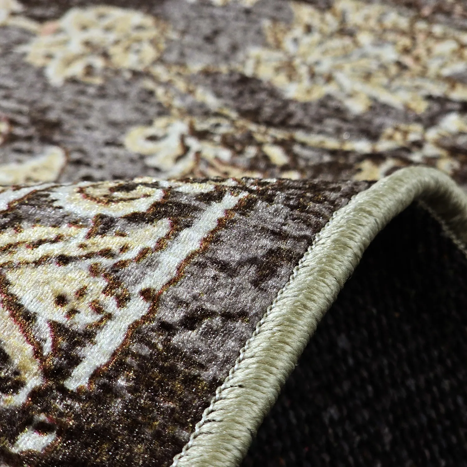 Wilton-Teppich - Flowers (braun)