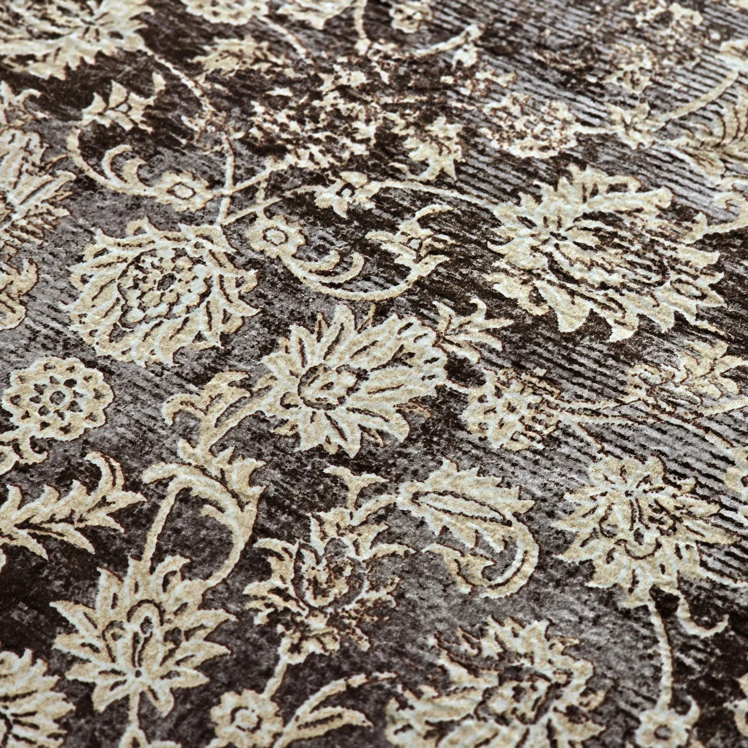 Wilton-Teppich - Flowers (braun)