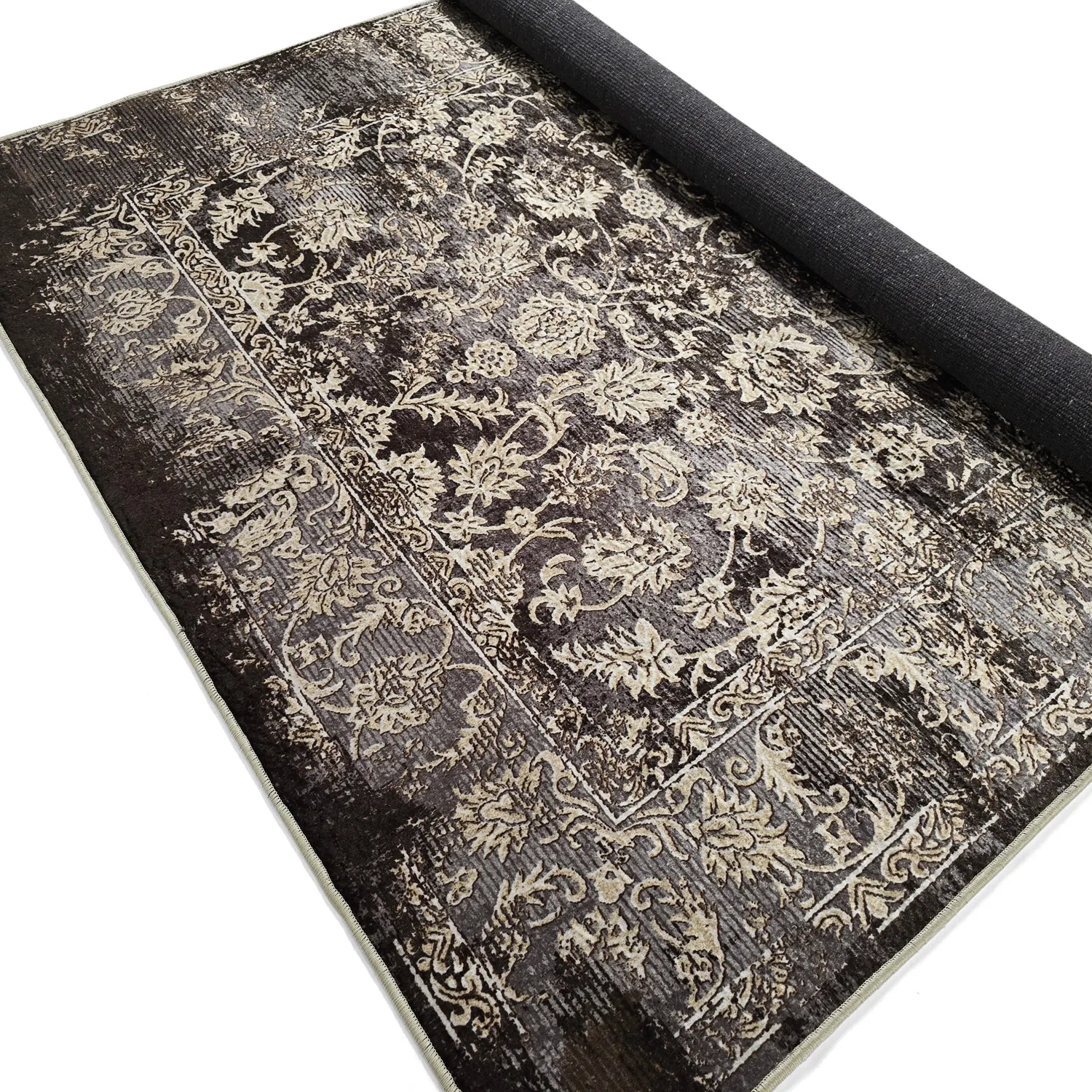 Wilton-Teppich - Flowers (braun)