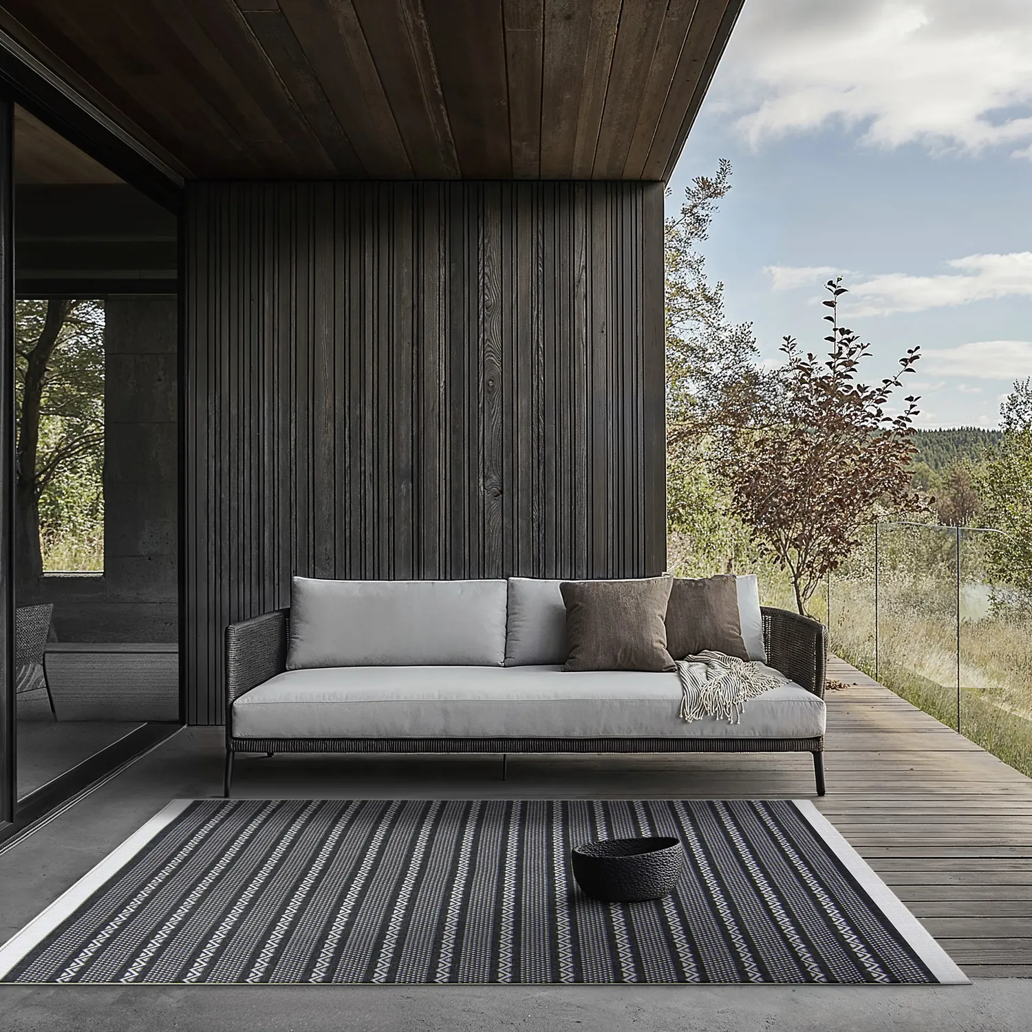 Tapis Intérieurs/Extérieurs - Geiranger (noir)