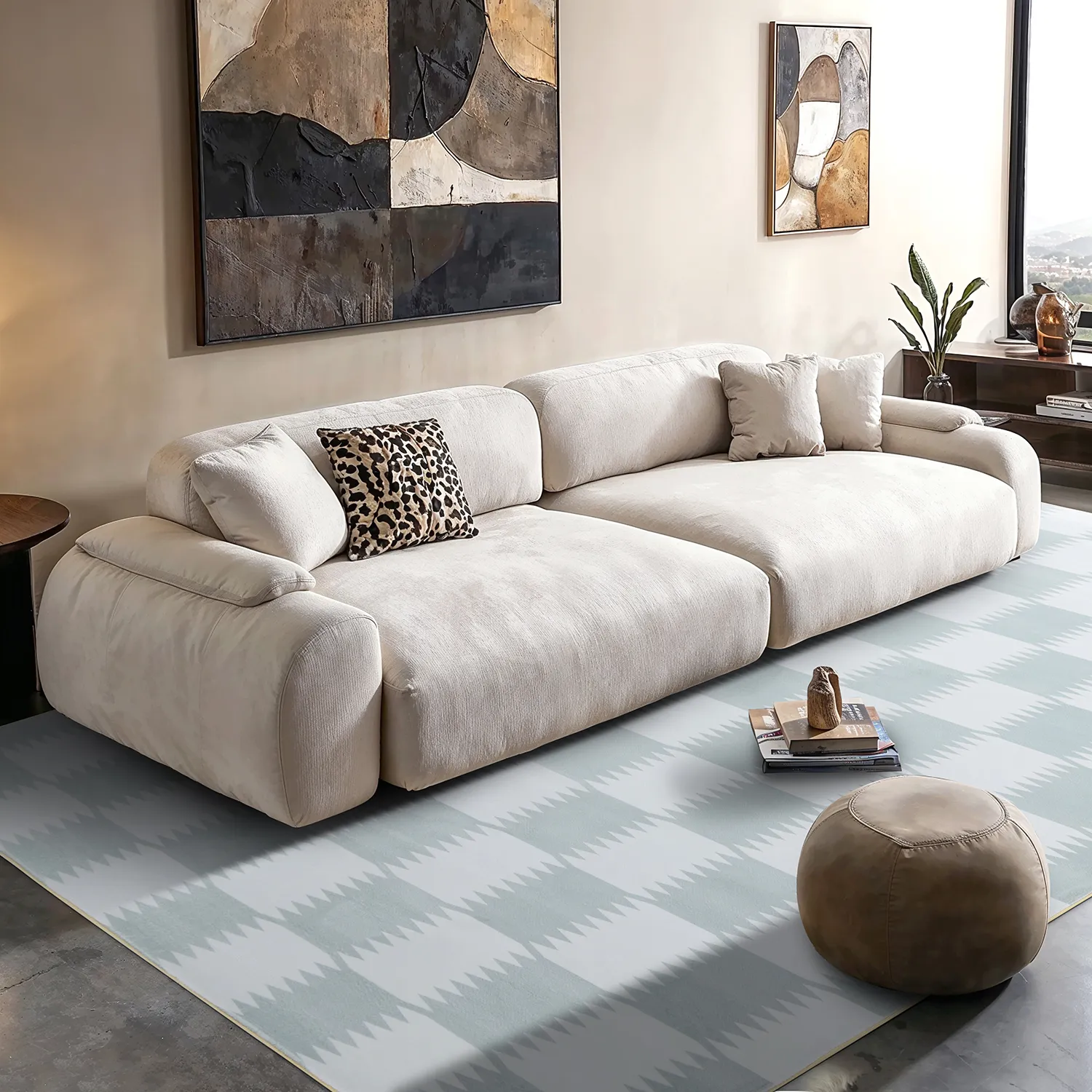 Wilton-Teppich - Gobi (grau/weiß)