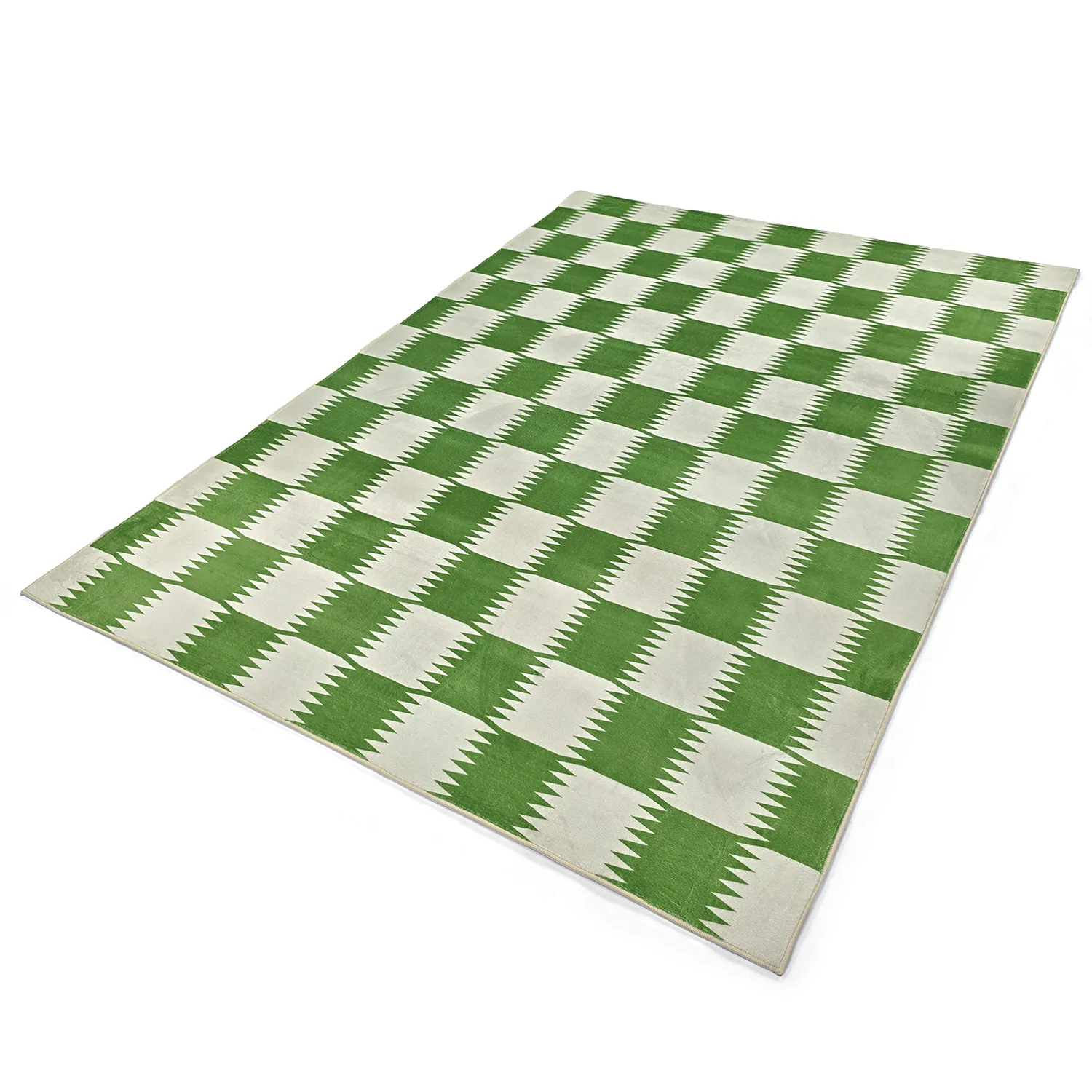 Wilton-Teppich - Gobi (grün/weiß)