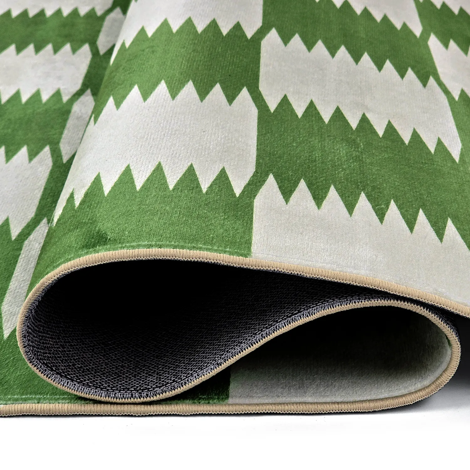 Wilton-Teppich - Gobi (grün/weiß)