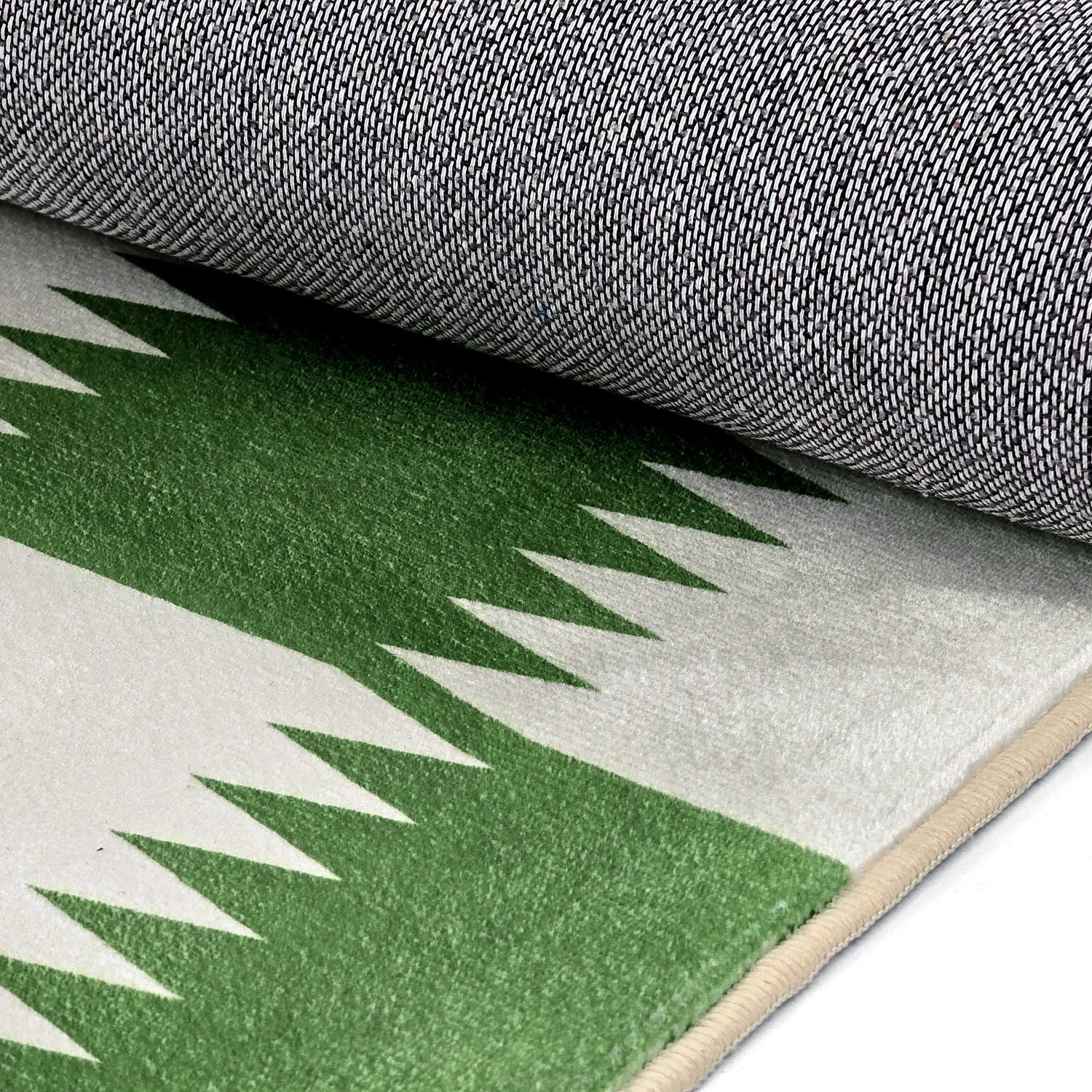 Wilton-Teppich - Gobi (grün/weiß)