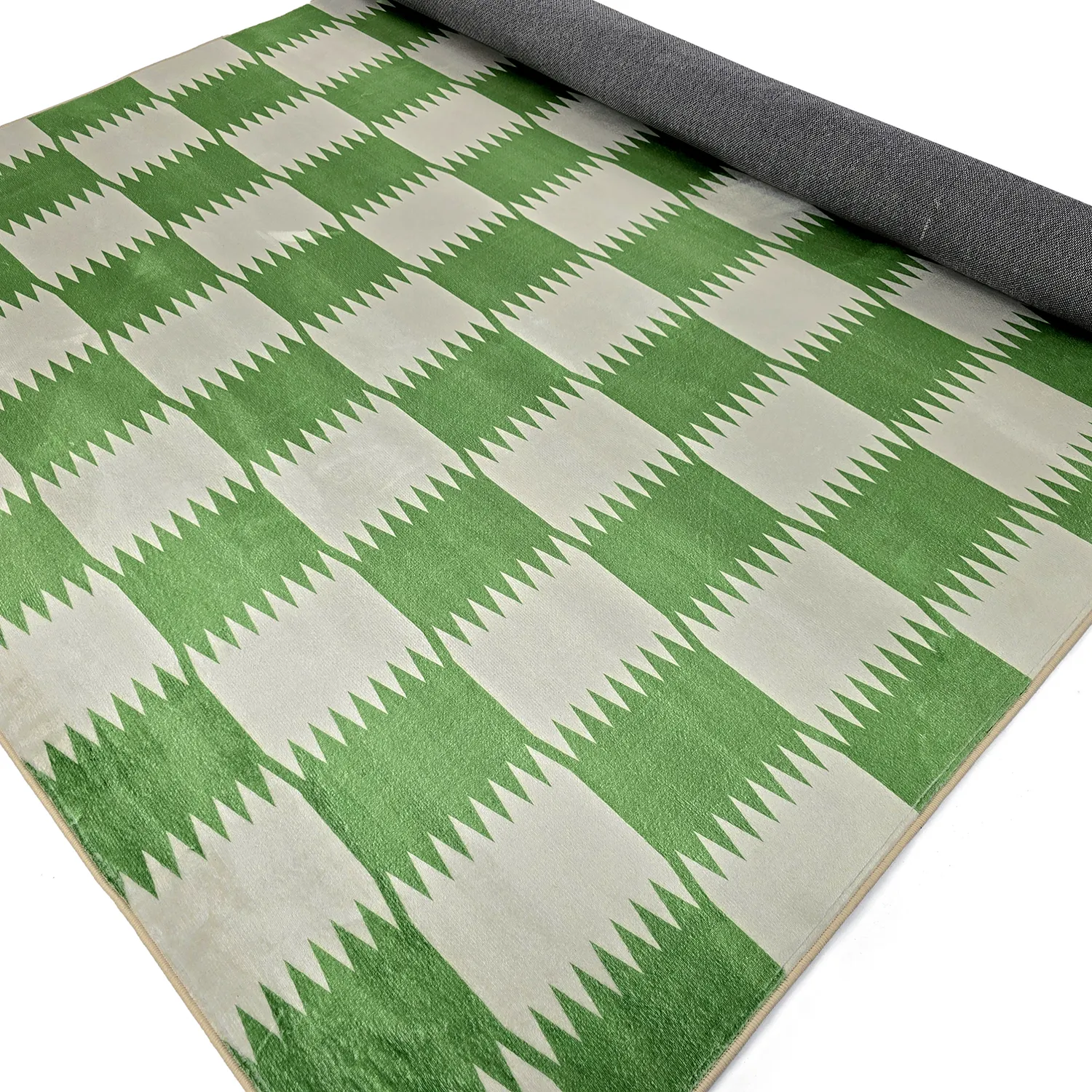 Wilton-Teppich - Gobi (grün/weiß)