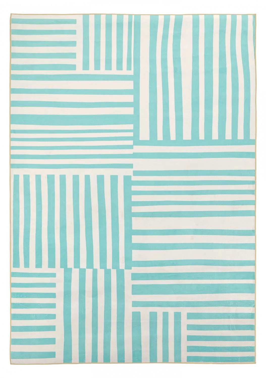 Wilton-Teppich - Joma (türkis/weiß)