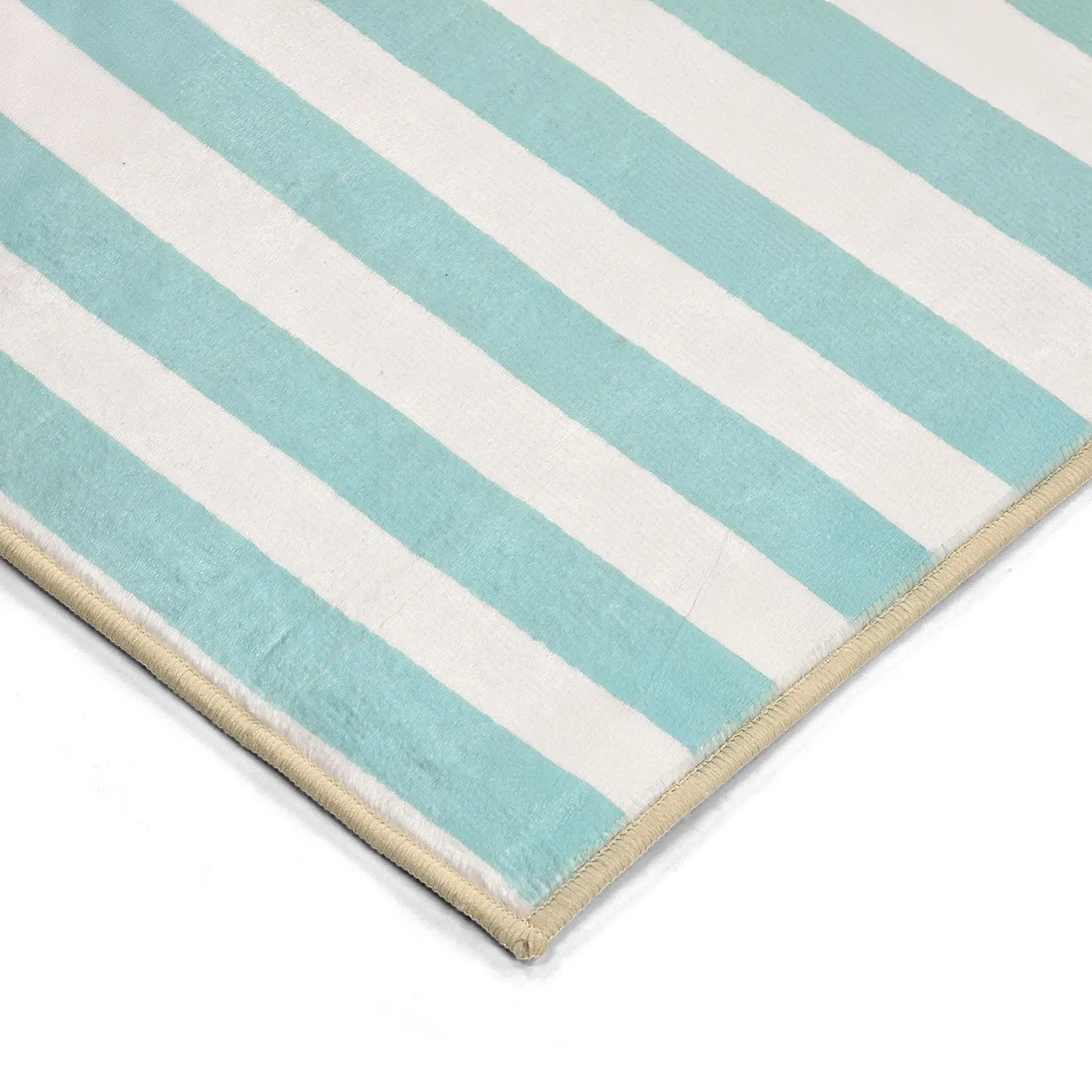 Wilton-Teppich - Joma (türkis/weiß)