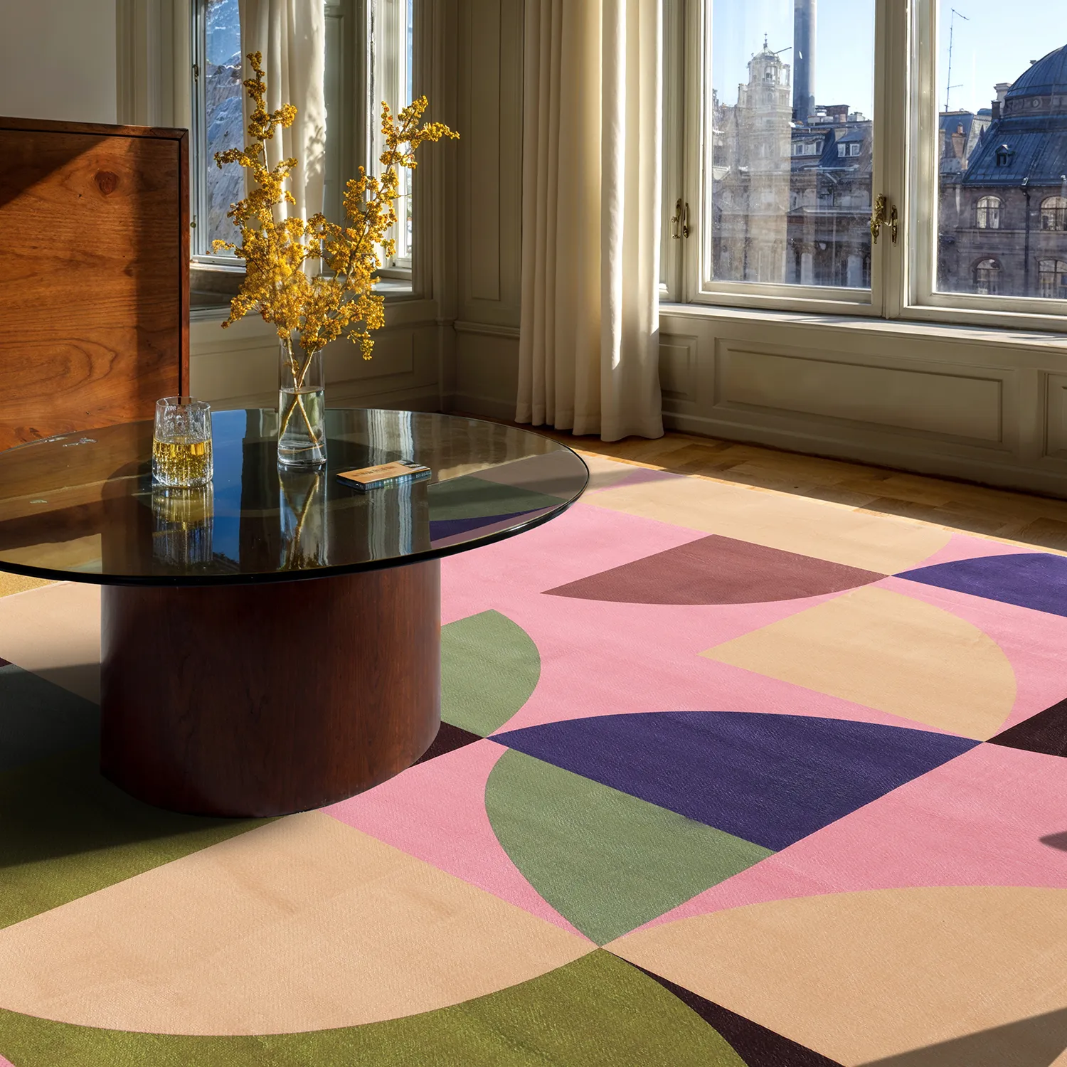 Wilton-Teppich - Kalami (rosa/mehrfarbig)