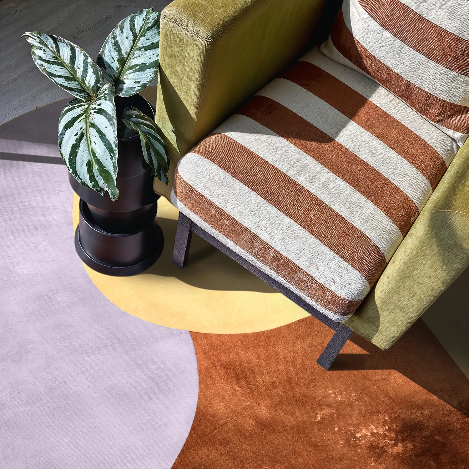 Rund Teppich - Lazio (sekt)