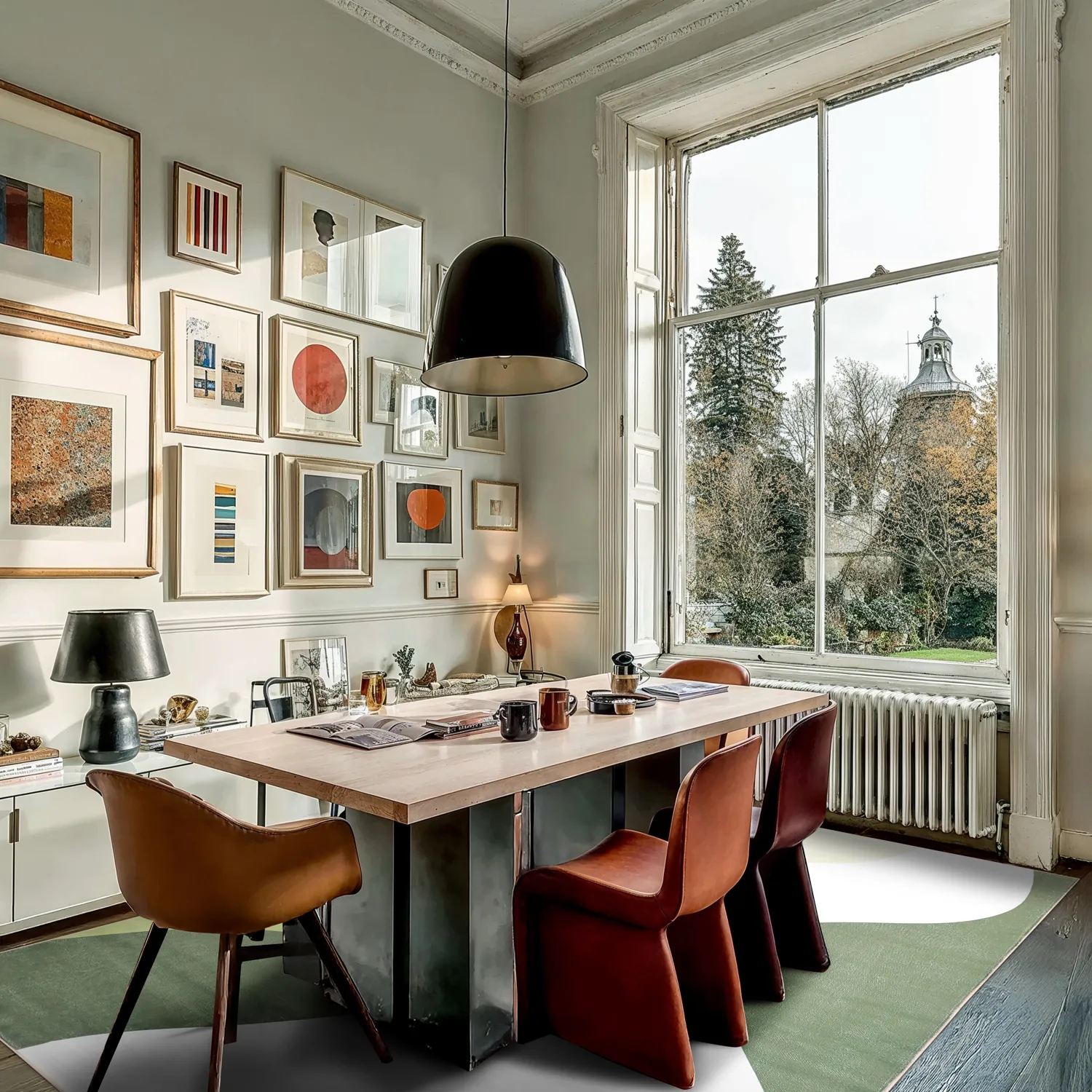 Wilton-Teppich - Leiden (grün)