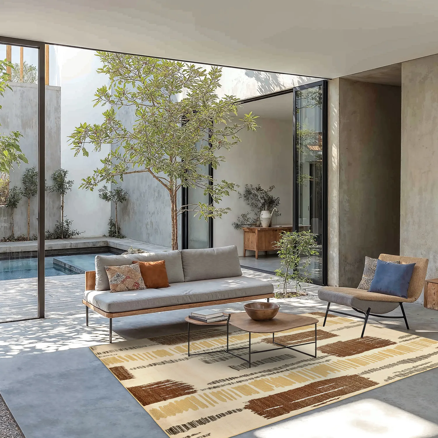 Wilton-Teppich - Lucerne (braun/mehrfarbig)