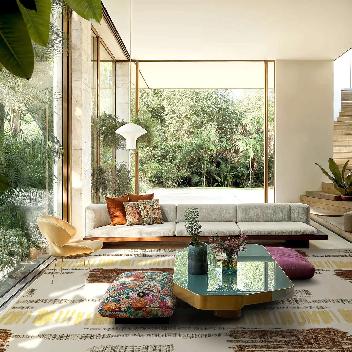 Wilton-Teppich - Lucerne (braun/mehrfarbig)