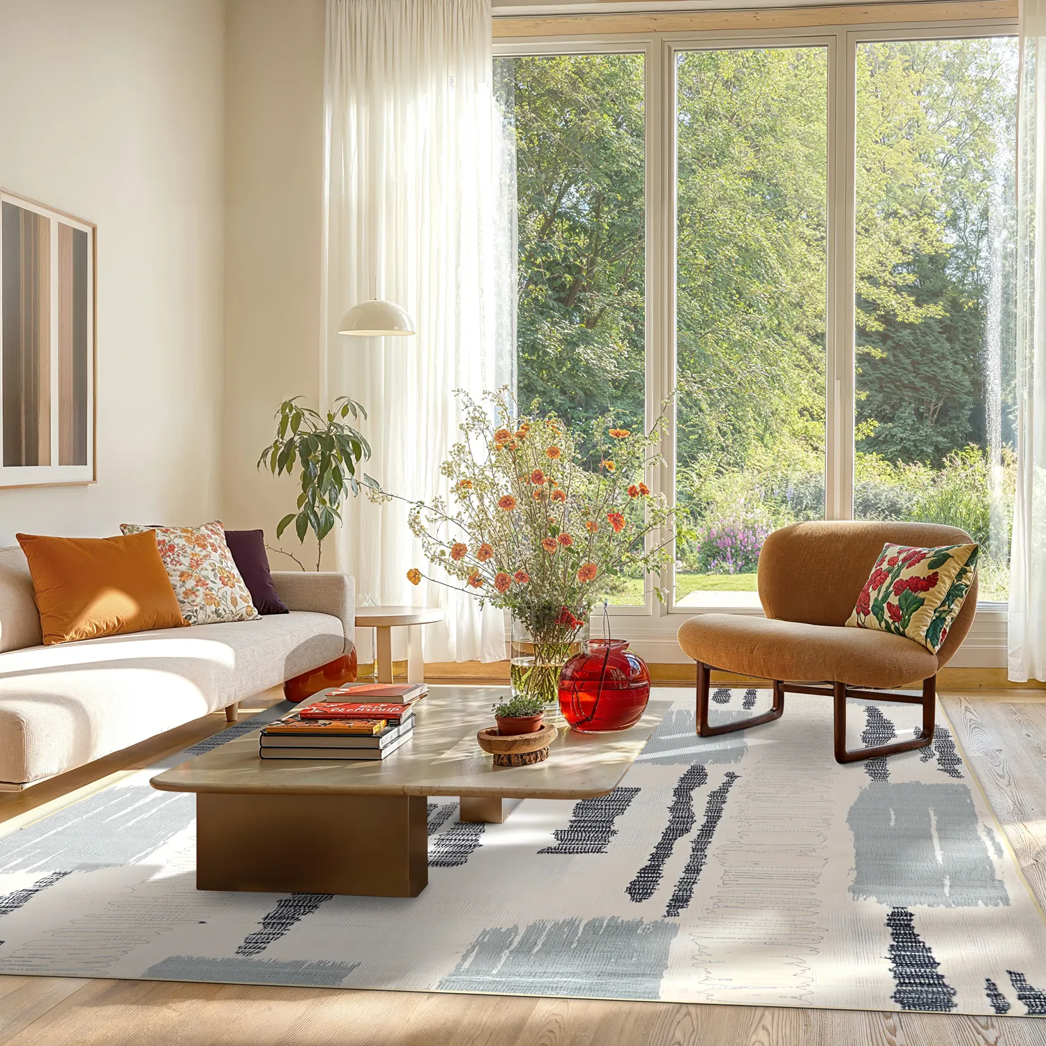 Wilton-Teppich - Lucerne (grau/mehrfarbig)