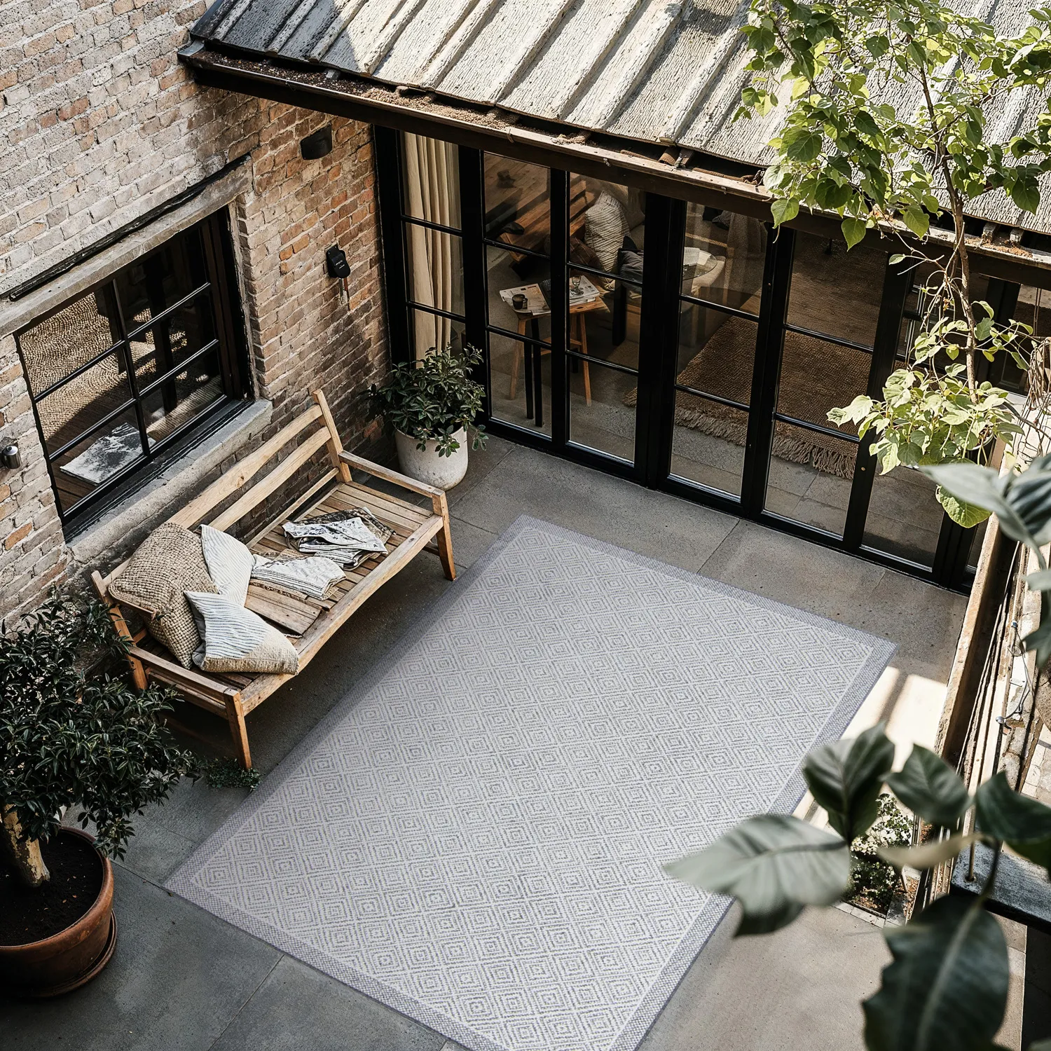 Teppich für innen und außen - Monsaraz (grau)