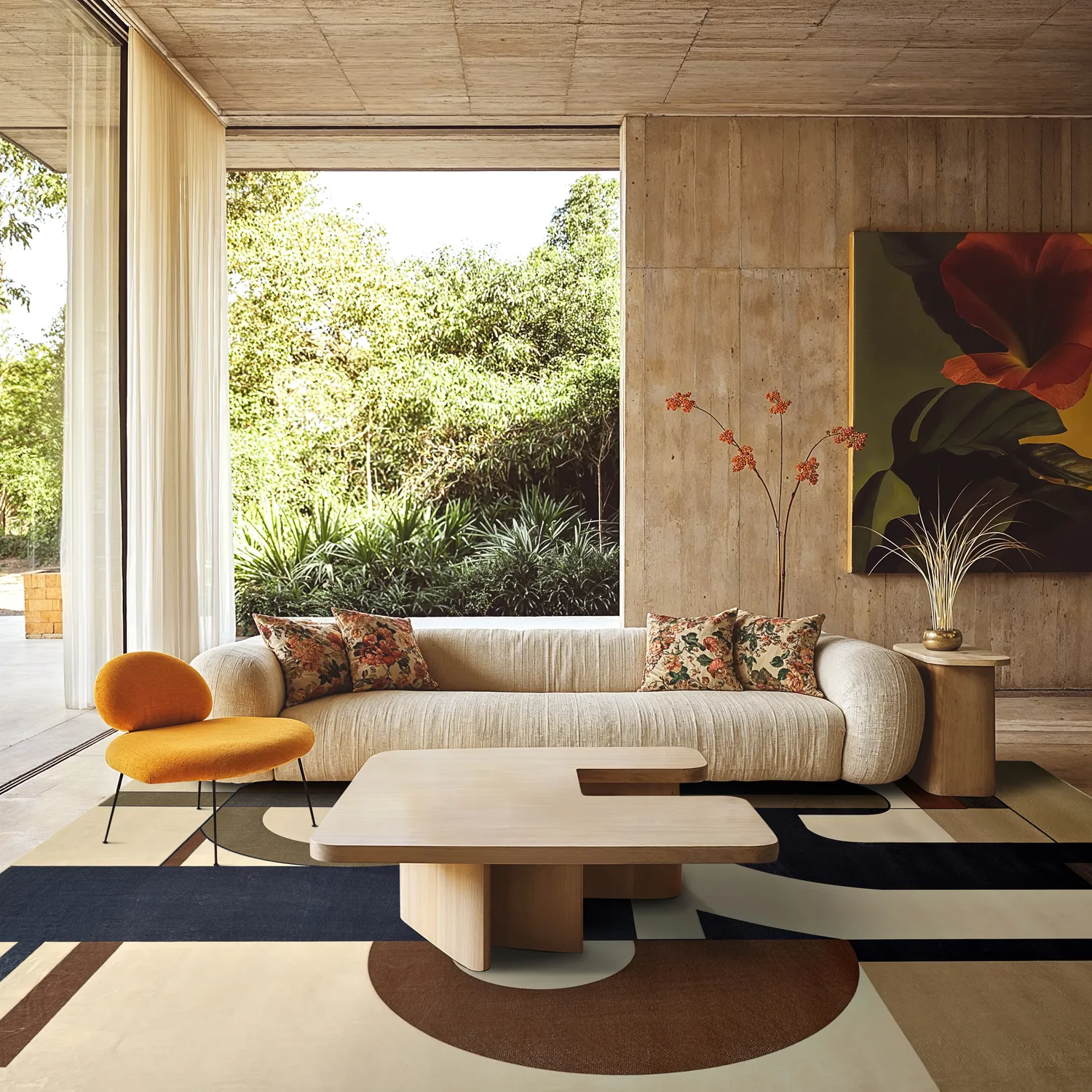 Wilton-Teppich - Nysa (braun/mehrfarbig)