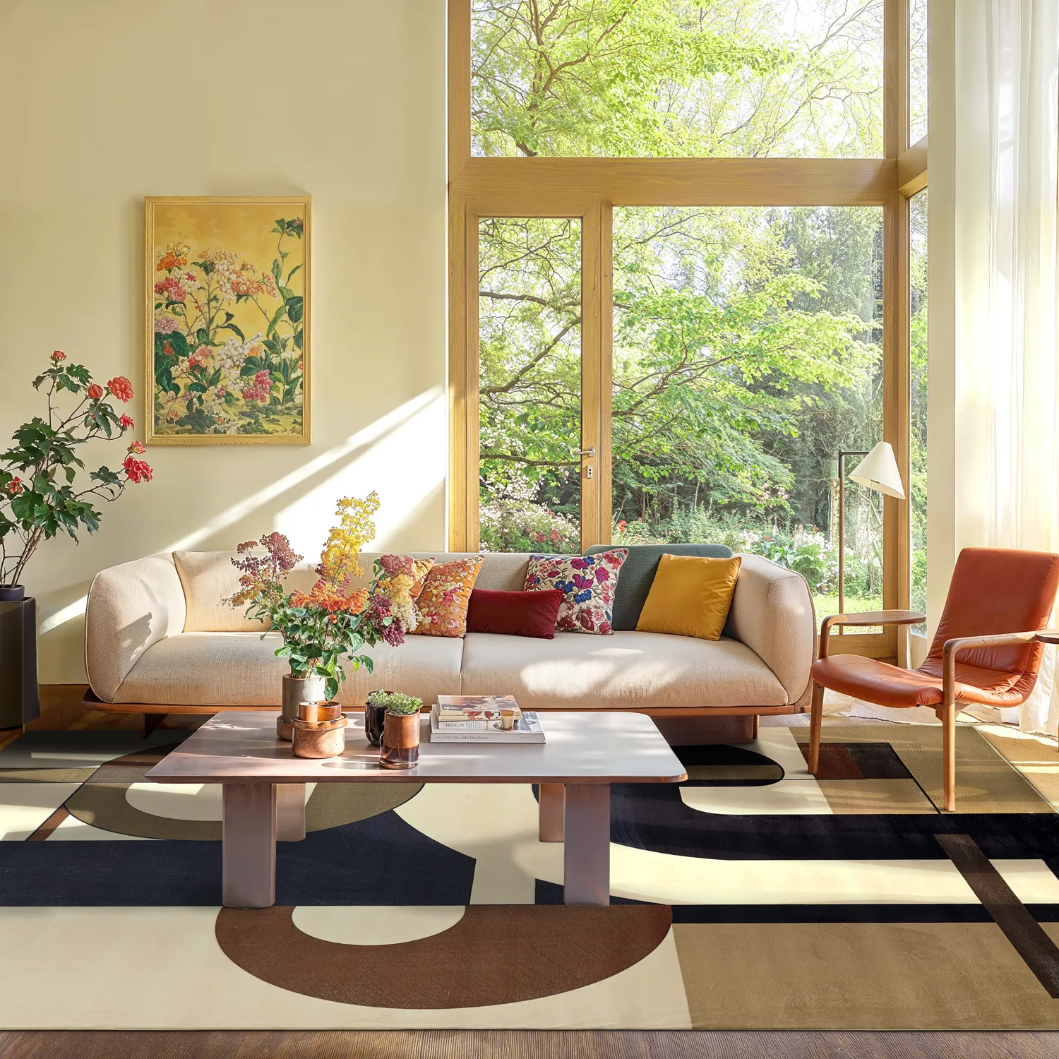 Wilton-Teppich - Nysa (braun/mehrfarbig)